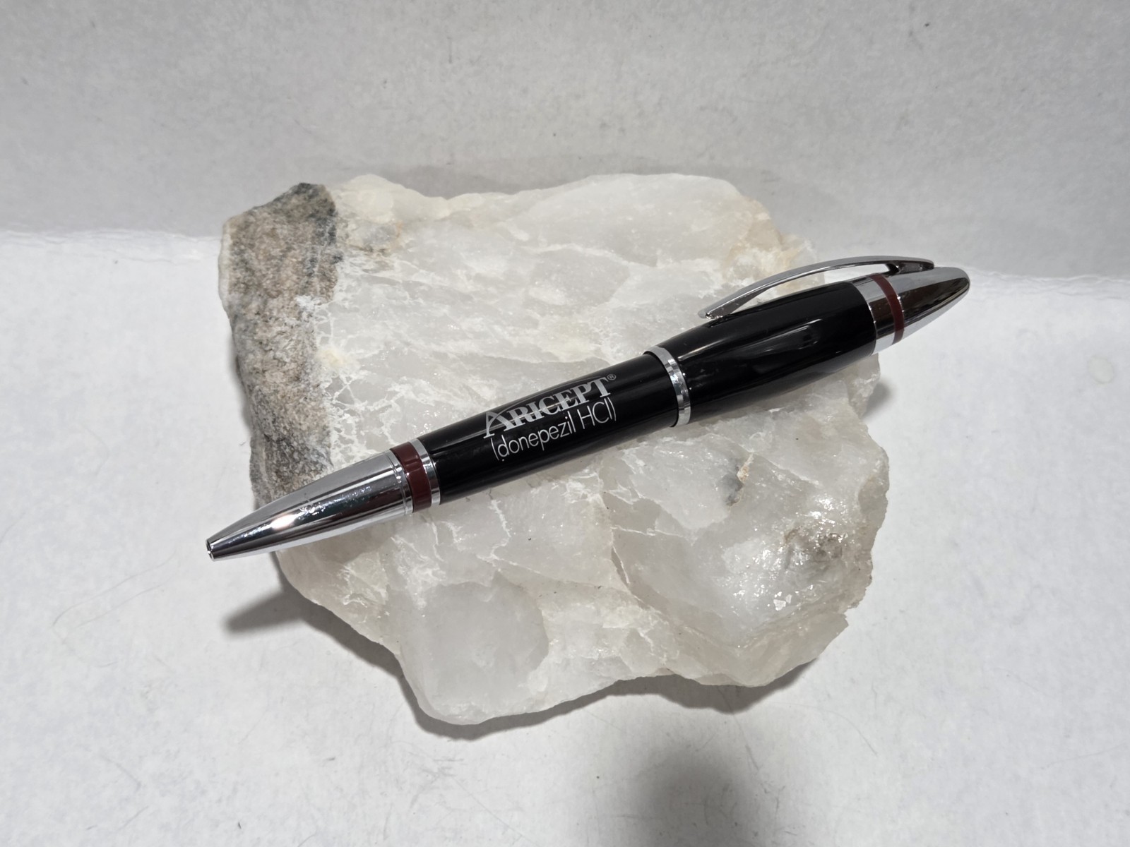 Aricept Pharmaceutical Drug Rep Pen Heavy Metal Black Silver