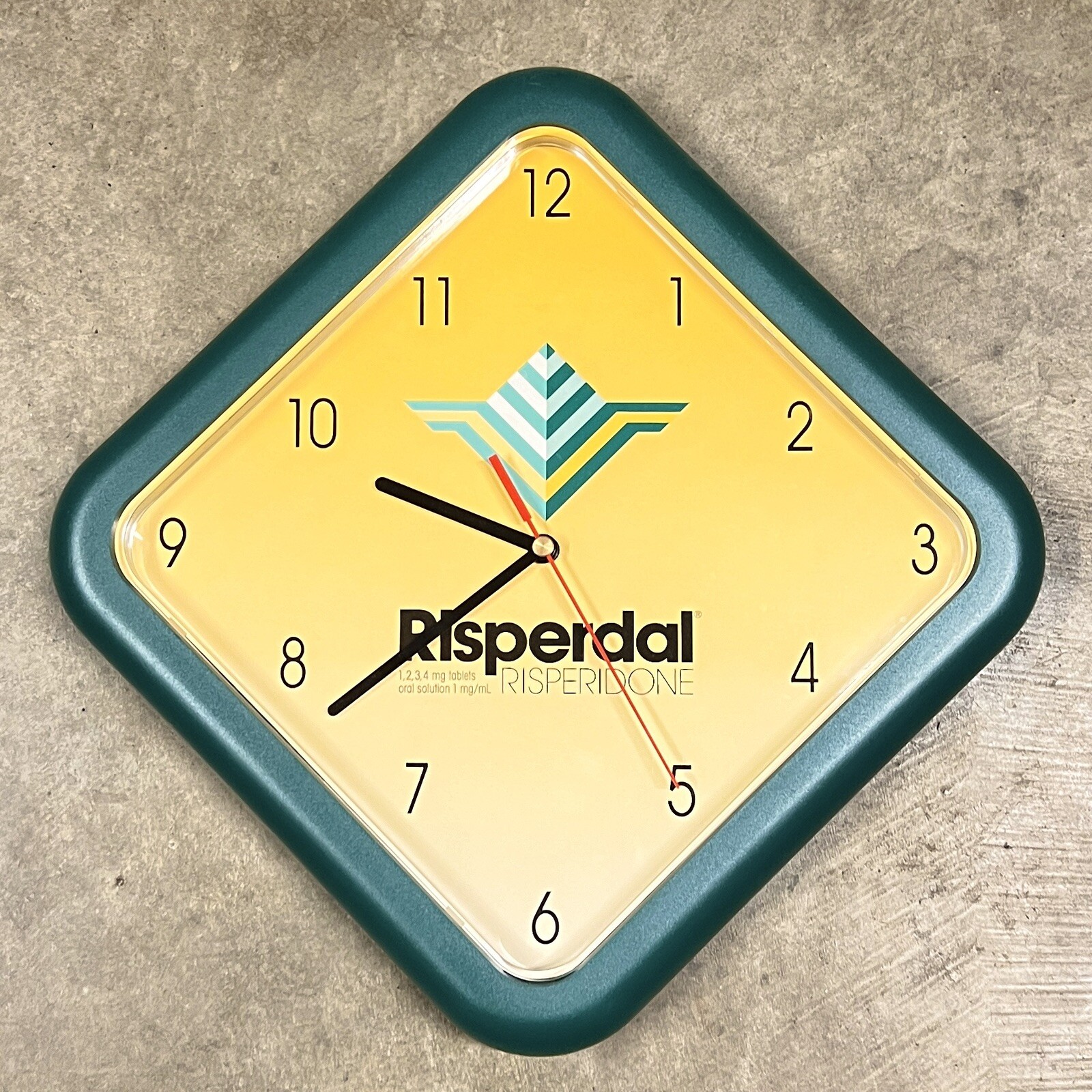 Risperdal Risperidone RARE Drugs Clock Pharmaceutical Drug Rep Advertising VTG