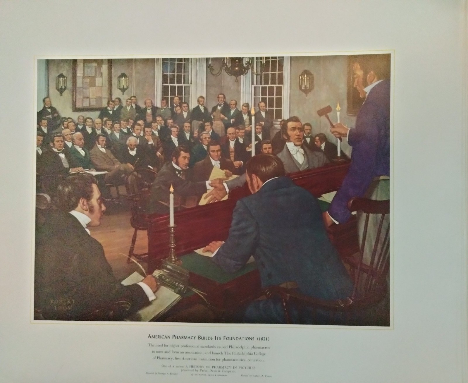 Vintage A HISTORY OF PHARMACY IN PICTURES by Parke Davis Set of 40 Prints 1957