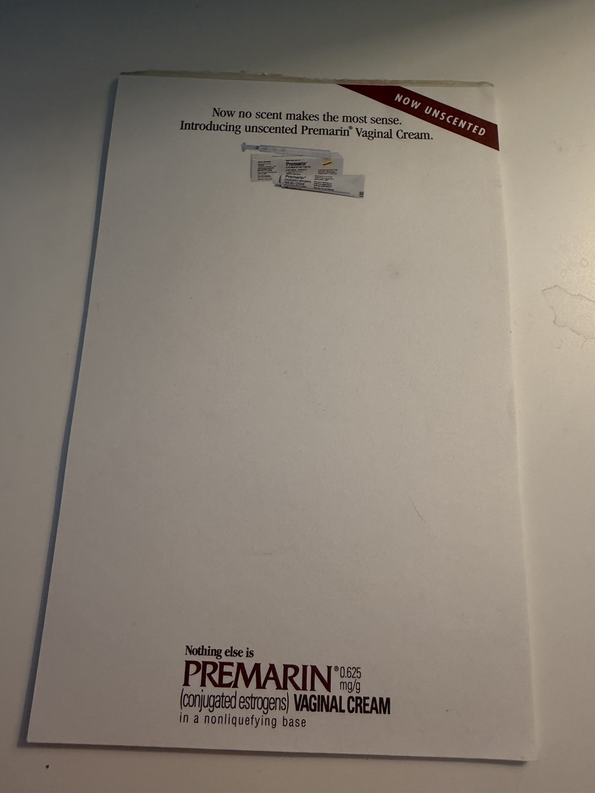 Vintage Premarin Pharmaceutical Rep Advertising Notepad Promotion