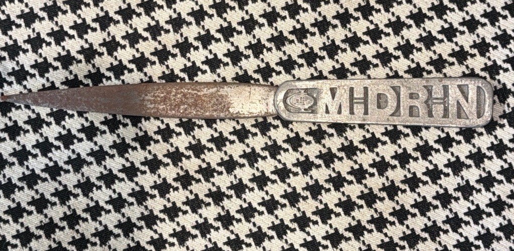 Letter Opener Nolamine Carnrick Laboratories Advertising Pharma VTG MCM Metal