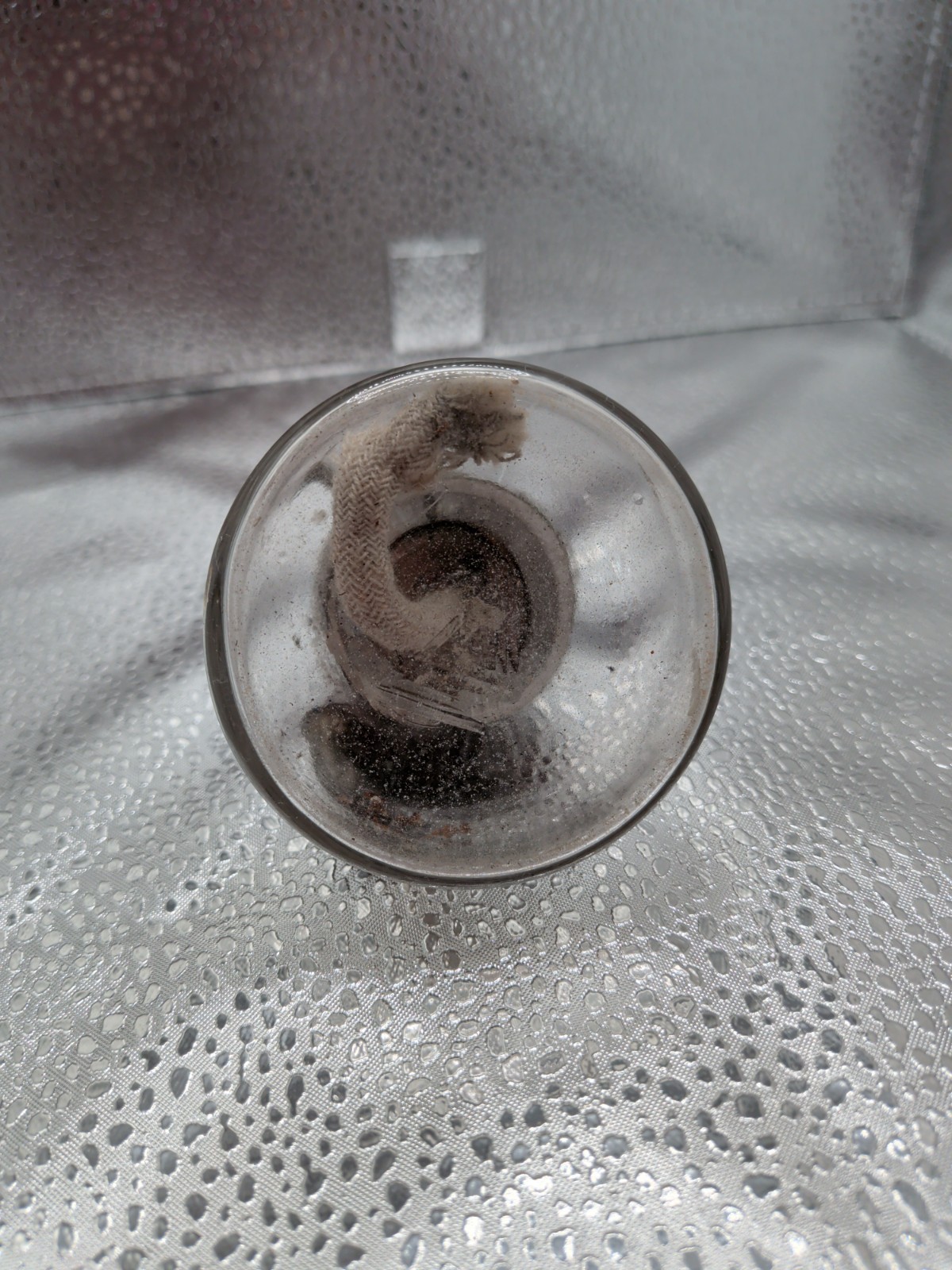 Antique Dental Alcohol Burner Spirit Lamp Glass Reservoir Metal Cap Wick