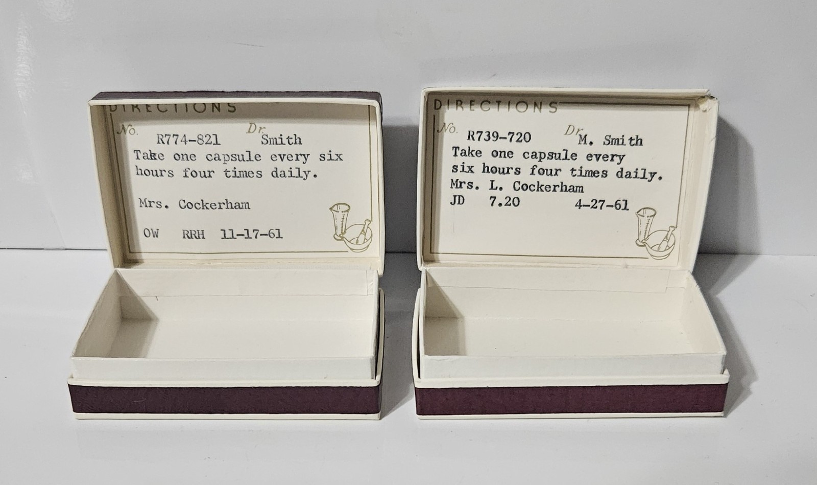 (2) Whitlock’s Pharmacy Prescription Pill Box – Spokane WA