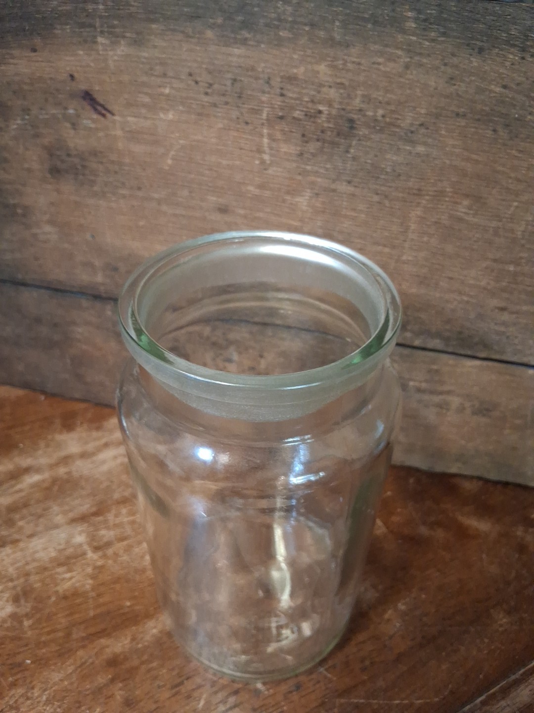 British Made S3 X237 Apothecary Jar Vintage 1980s Heavy Clear Glass 9.75 Inches