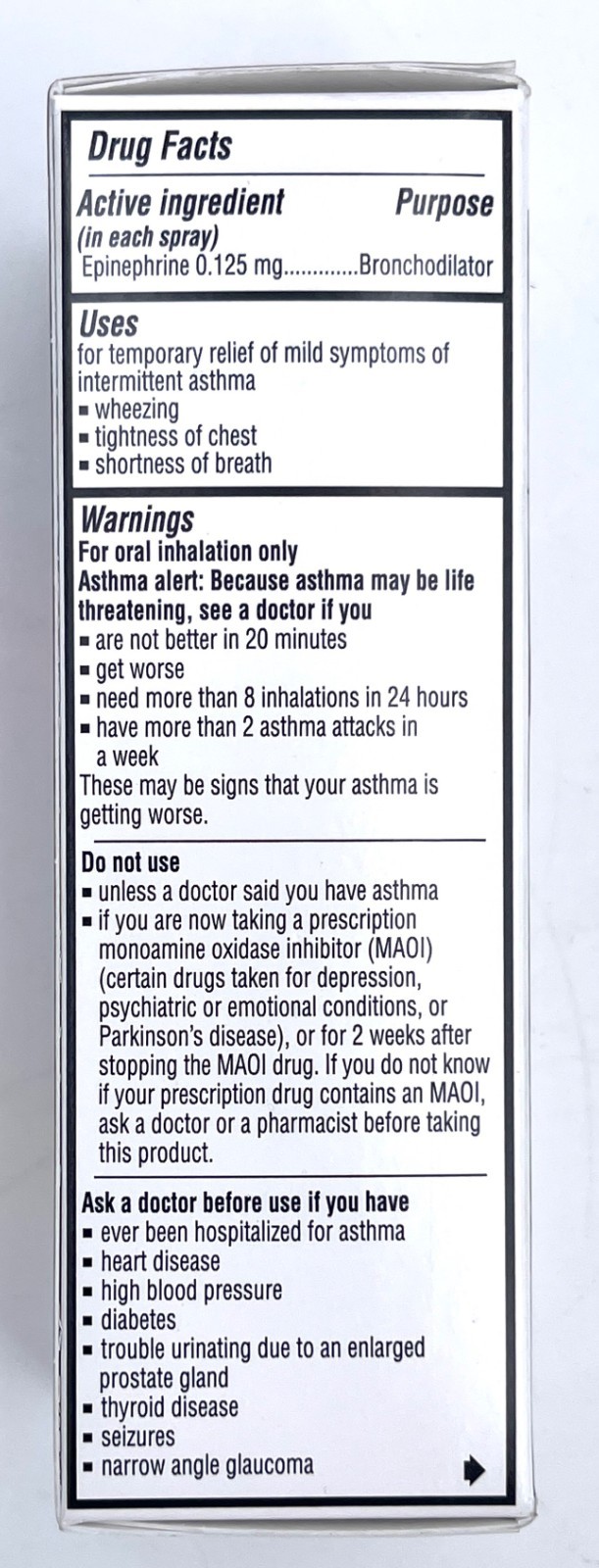 (2) Primatene Mist Epinephrine Inhalation Aerosol 160 Sprays 11.7g (EXP – 10/27)