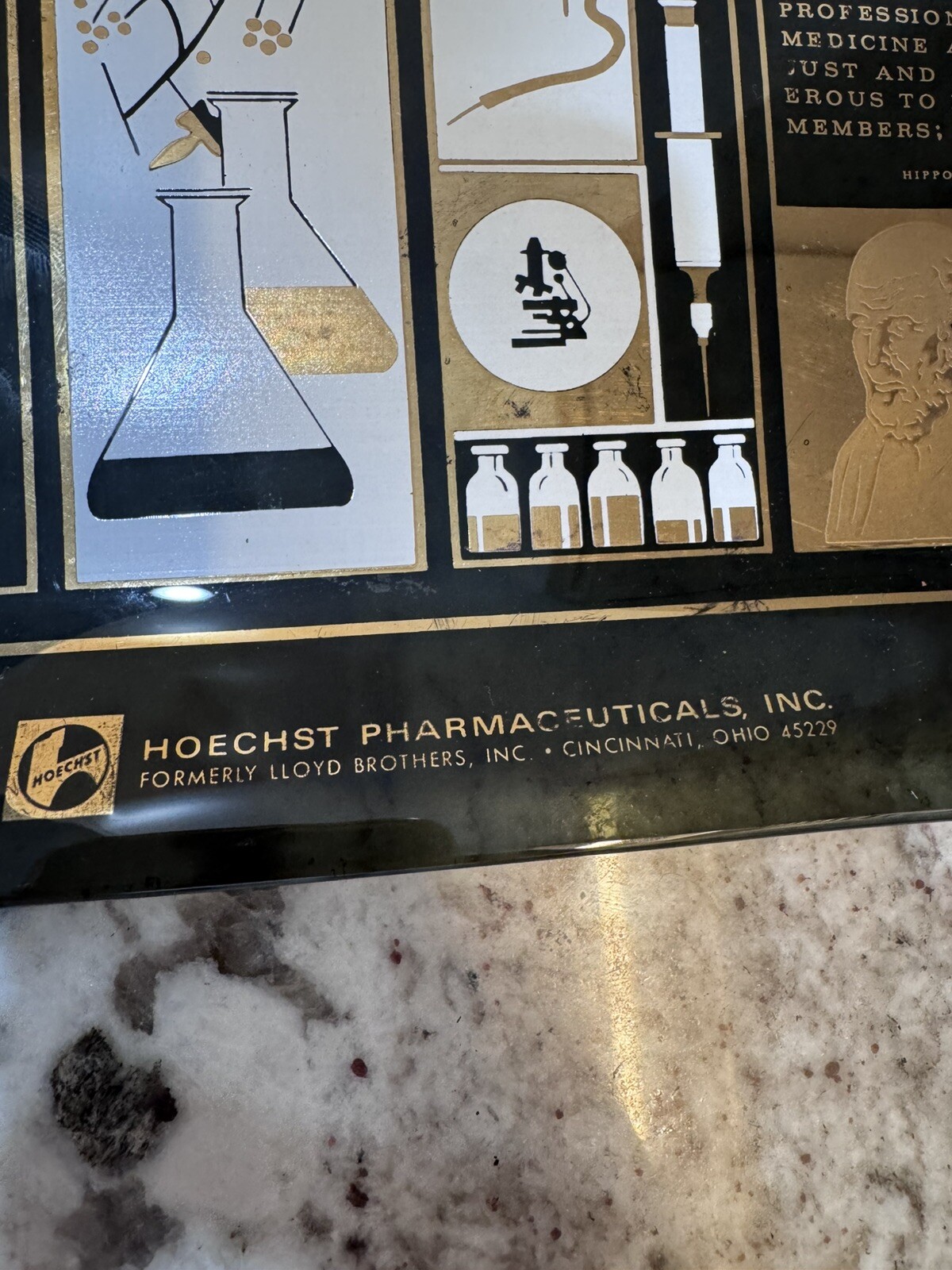 Vintage Pharmaceutical Medical Glass Plate Advertising Festal Doxidan 9×7 Swag