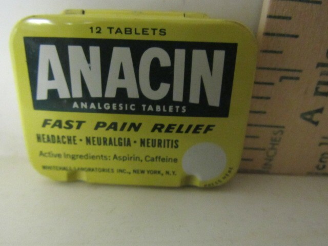 Vtg. Anacin Brand Small Aspirin Tin
