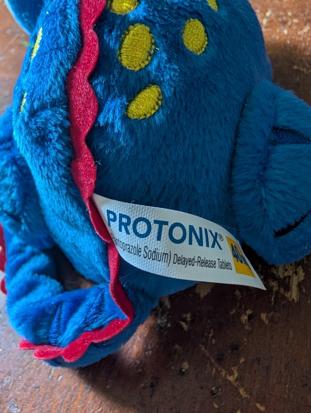 Protonix Drug Plush Drug Rep Pharmaceutical Advertising Stuffed Dragon Lizard 7″