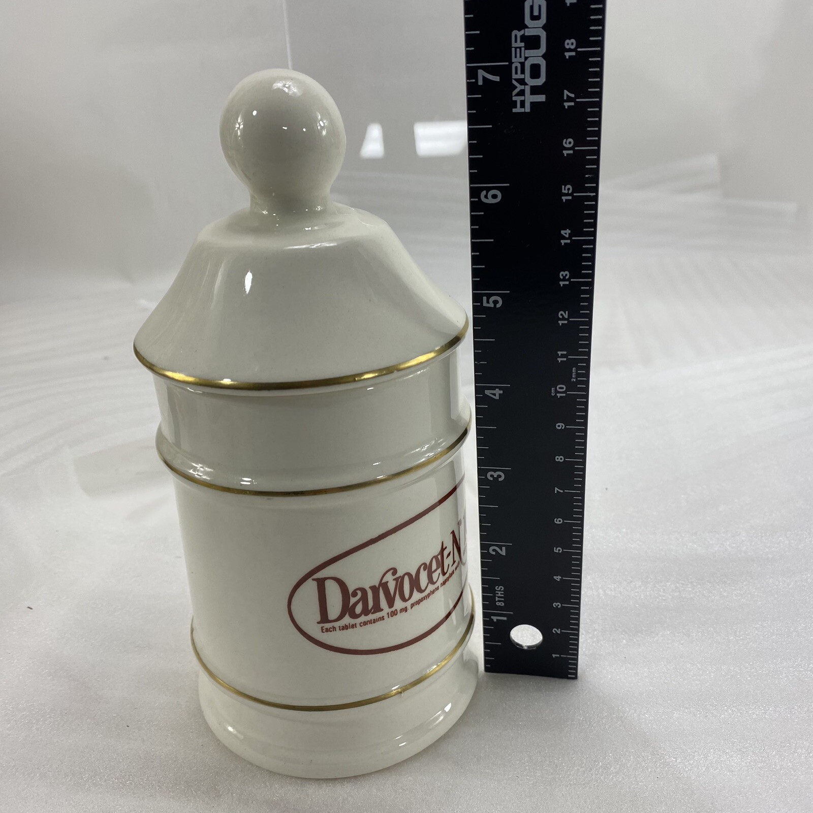 VINTAGE DARVOCET-N 100 / DARVON COMPOUND 65 APOTHECARY CERAMIC JAR Lofisa