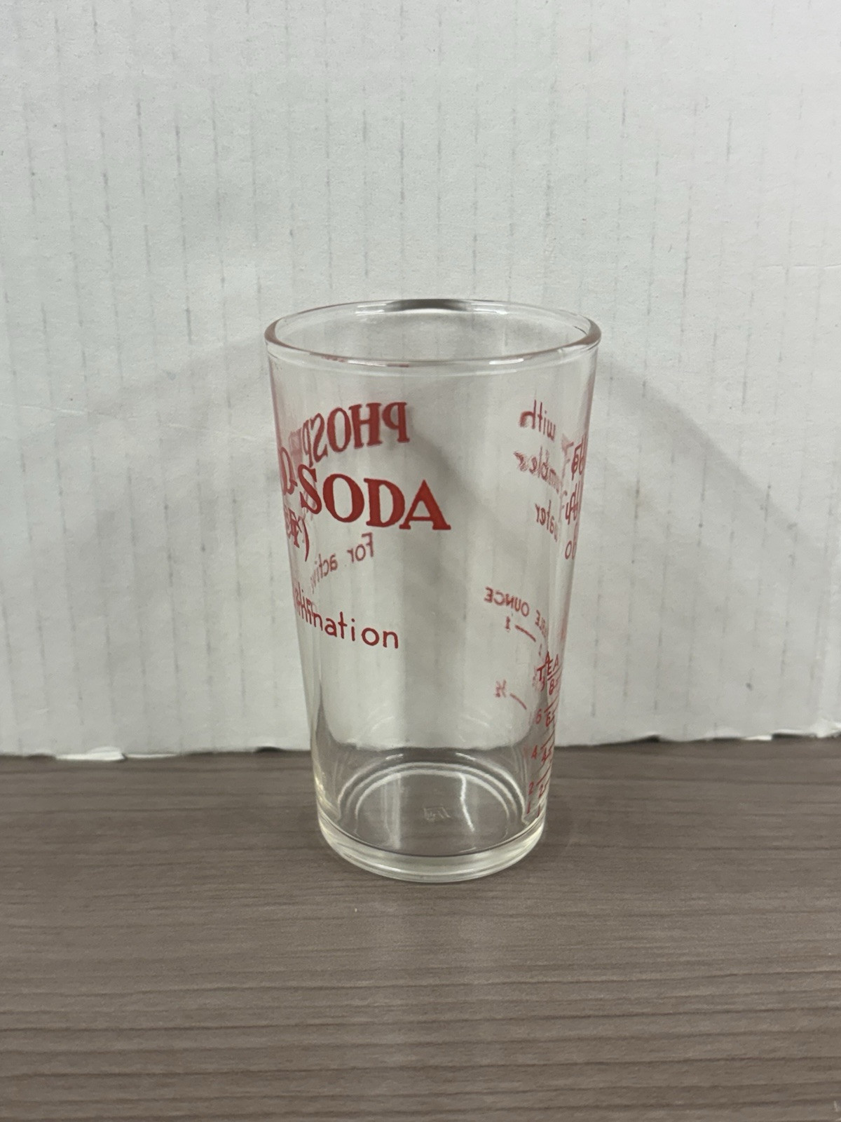 Vintage Medical Glass Phospho-Soda (Fleet) Shot Glass Measuring Cup