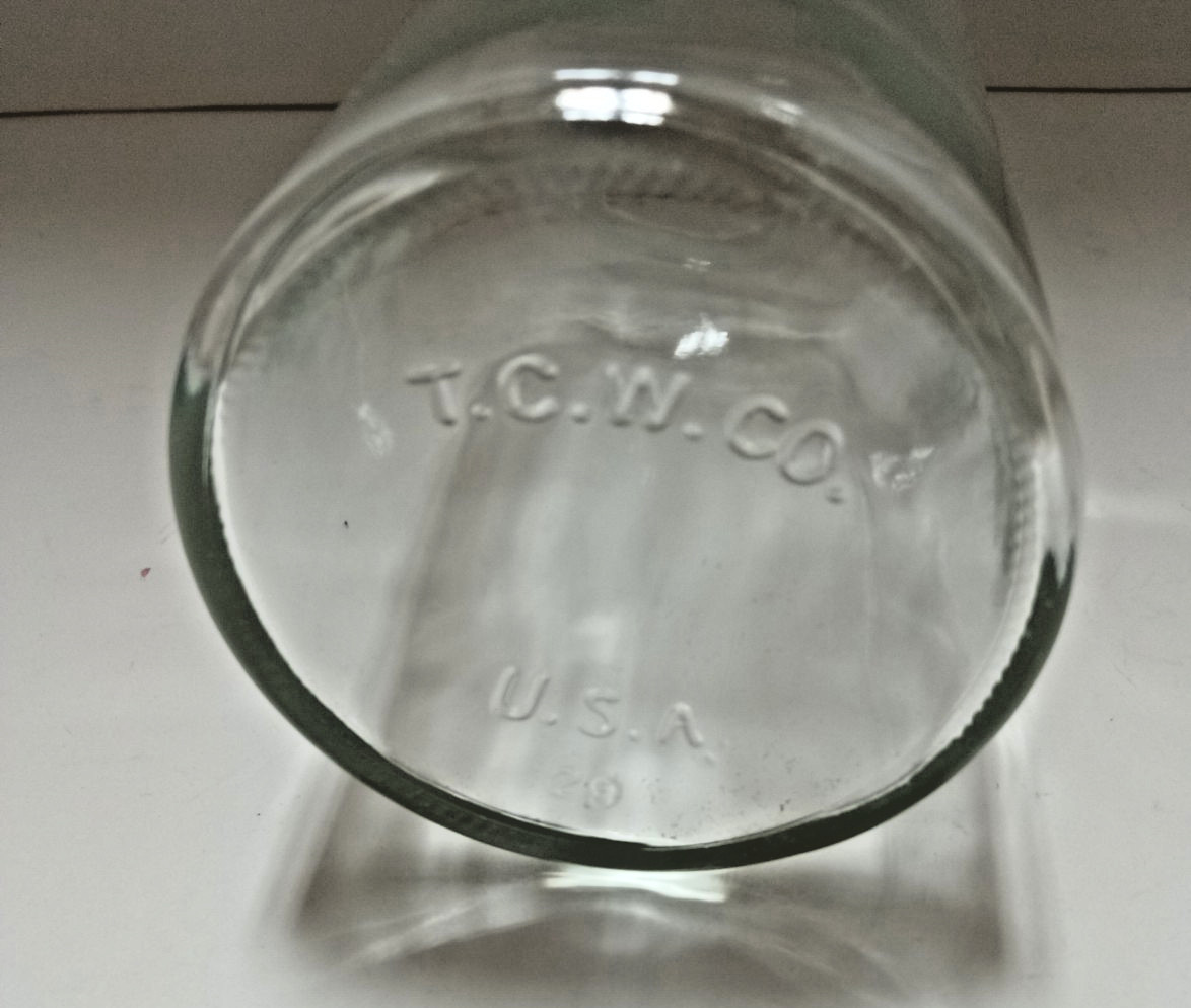 T.C.W. Co. Wheaton Apothecary Bottle/Jar Vintage. 5″ USA Mold Varies