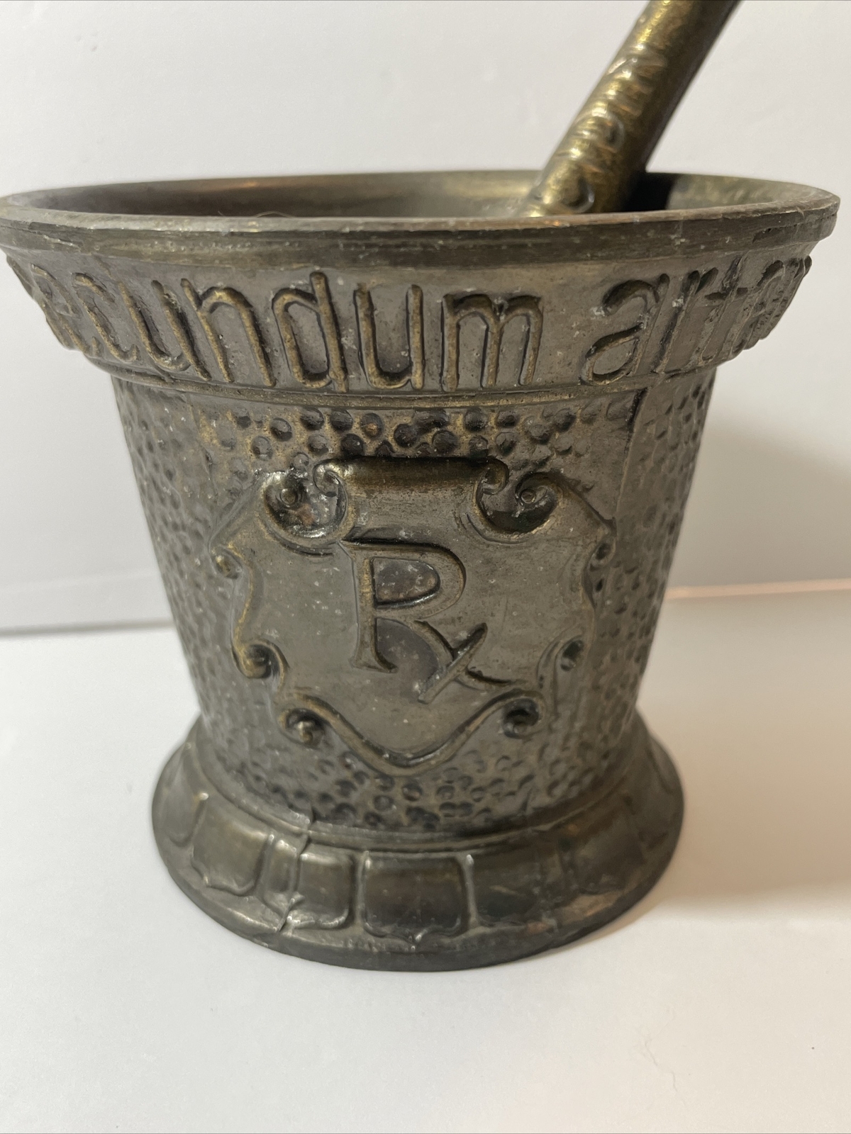 Apothecary Rx Mortar & Pestle Secundum Artem B2 Collectible Piece