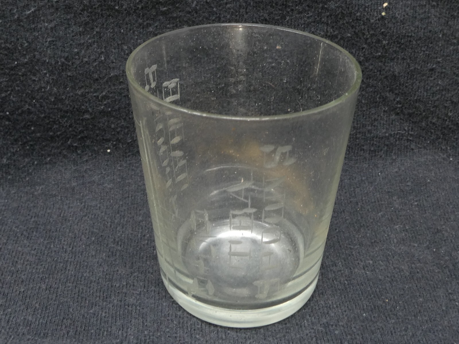 Cased Minim & Medicine Glass Measure Etched Apothecary Graduated Set