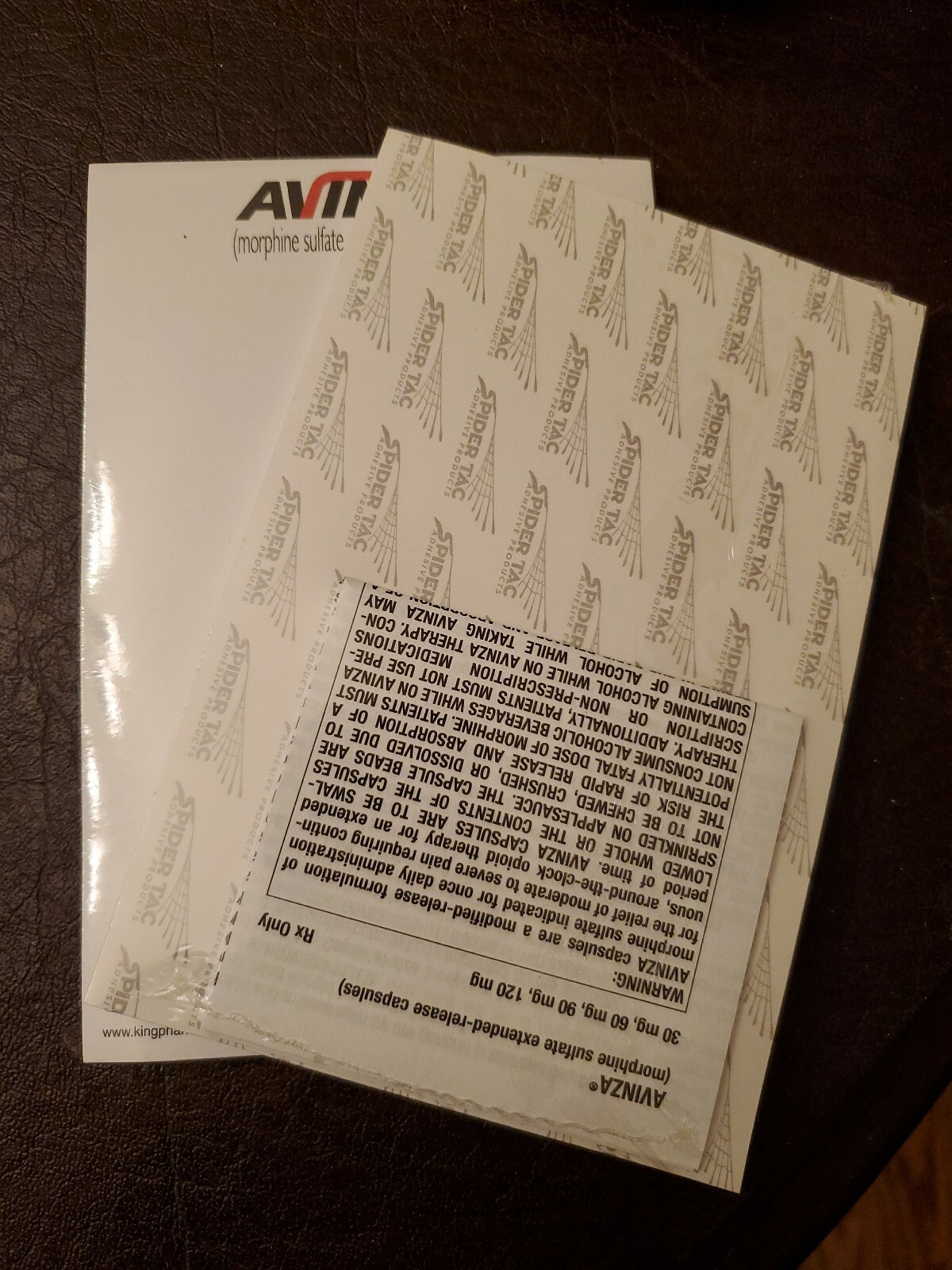 Lot Of 2 Drug Rep Pharmaceutical Promotion Pad Brand Avinza Sticky Pad