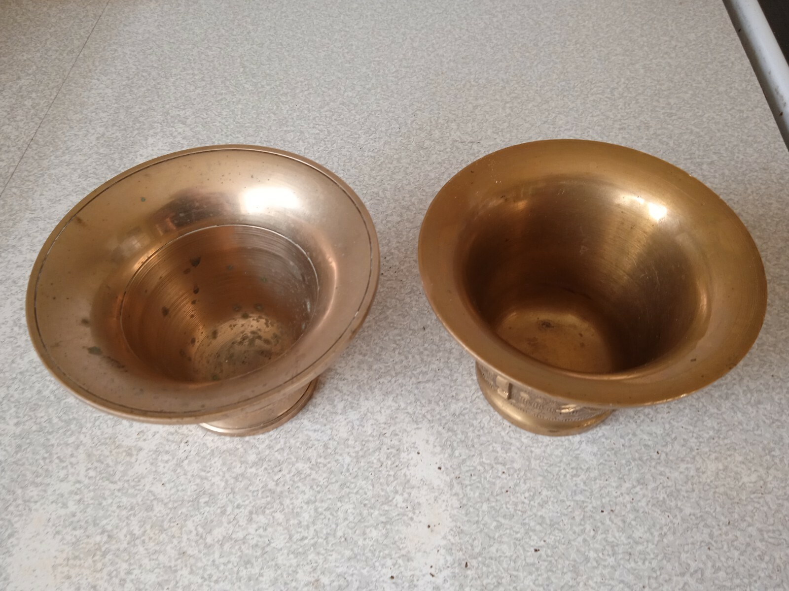 2 x ANTIQUE / VINTAGE FRENCH ? BRASS / BRONZE PESTLES NO MORTARS