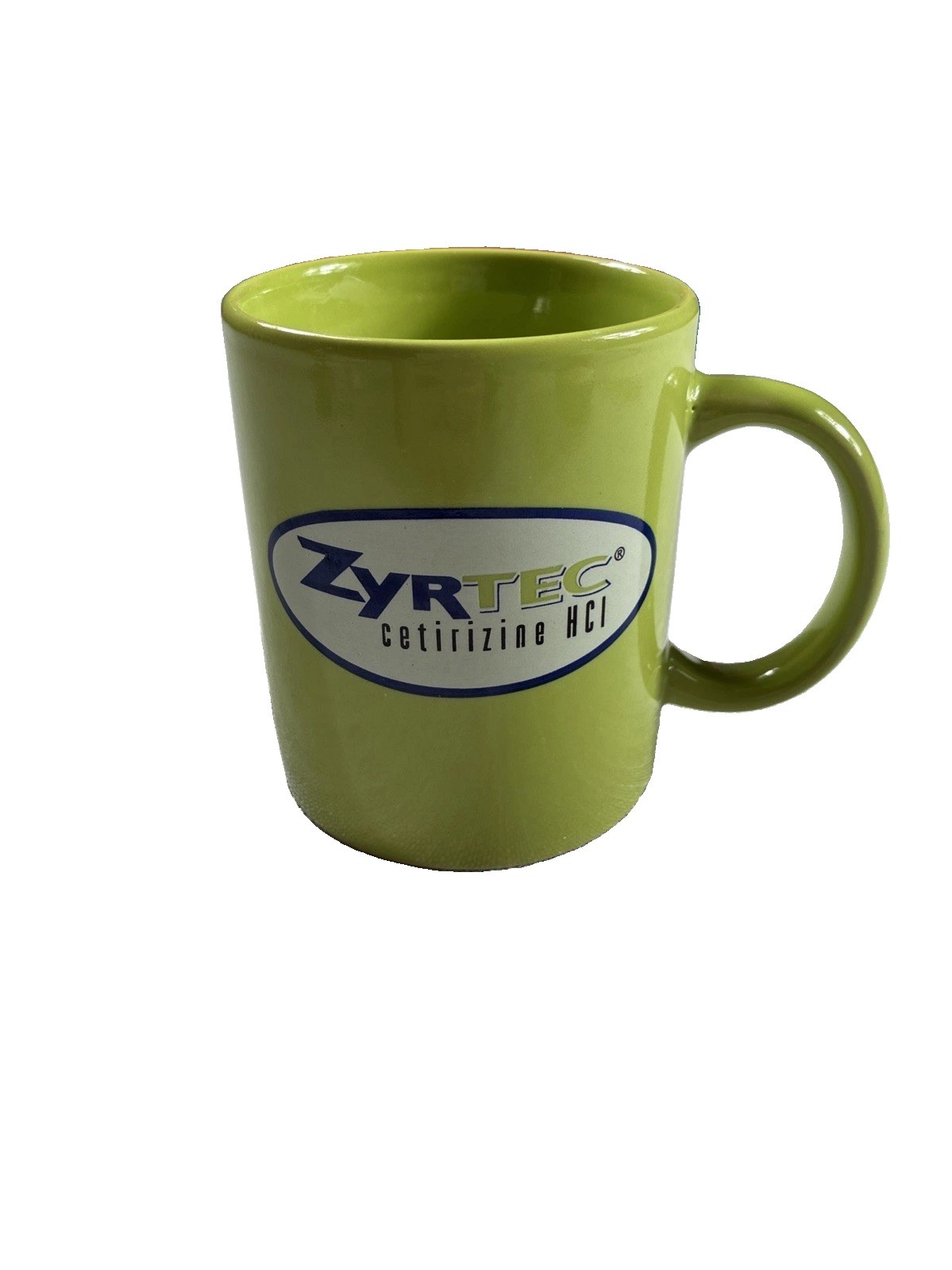 Zyrtec Cetirizine HCI Green Coffee Mug 10oz Cup Ceramic Pharmaceutical Ad