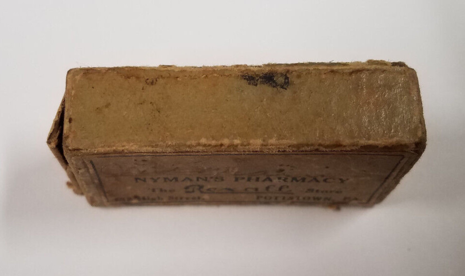 VINTAGE Nyman’s Pharmacy PRESCRIPTION CARDBOARD BOX 132 High Street Pottstown PA
