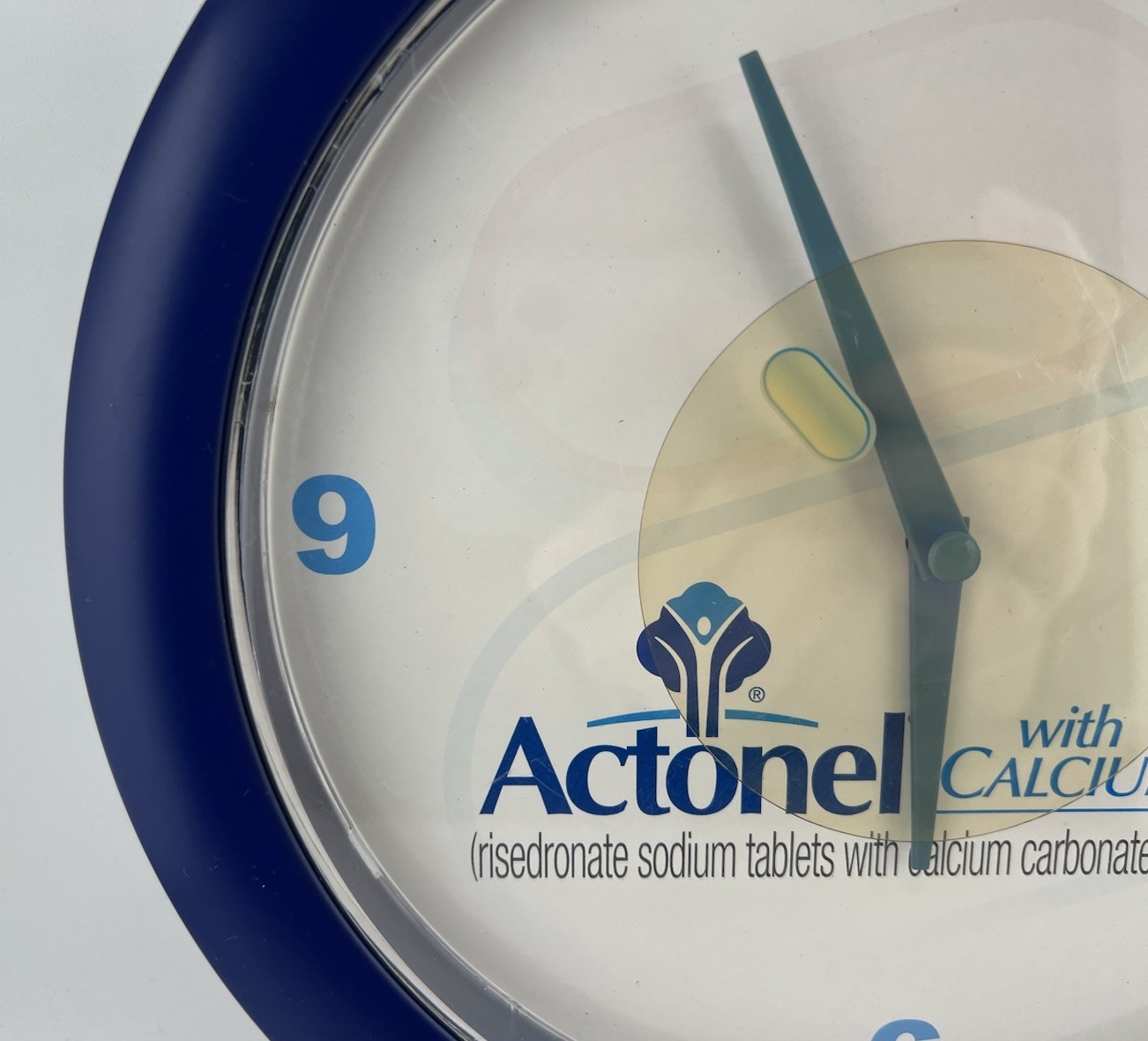 Vintage Actonel With Calcium Pharmaceutical Promotional Advertising Clock