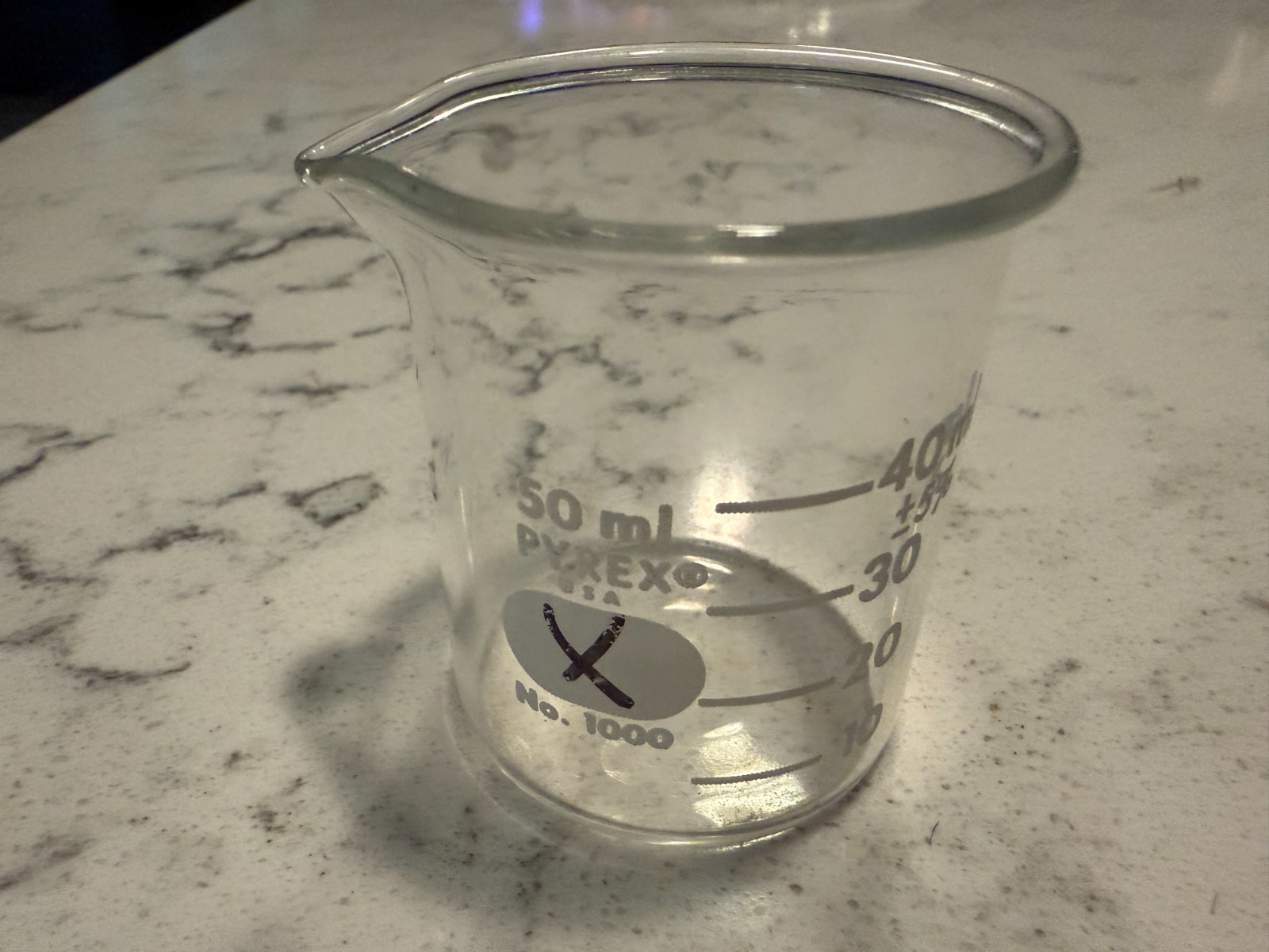 Vintage Set of 3 Small Glass Apothecary Measuring Footed Beakers (2) & 1 Plain