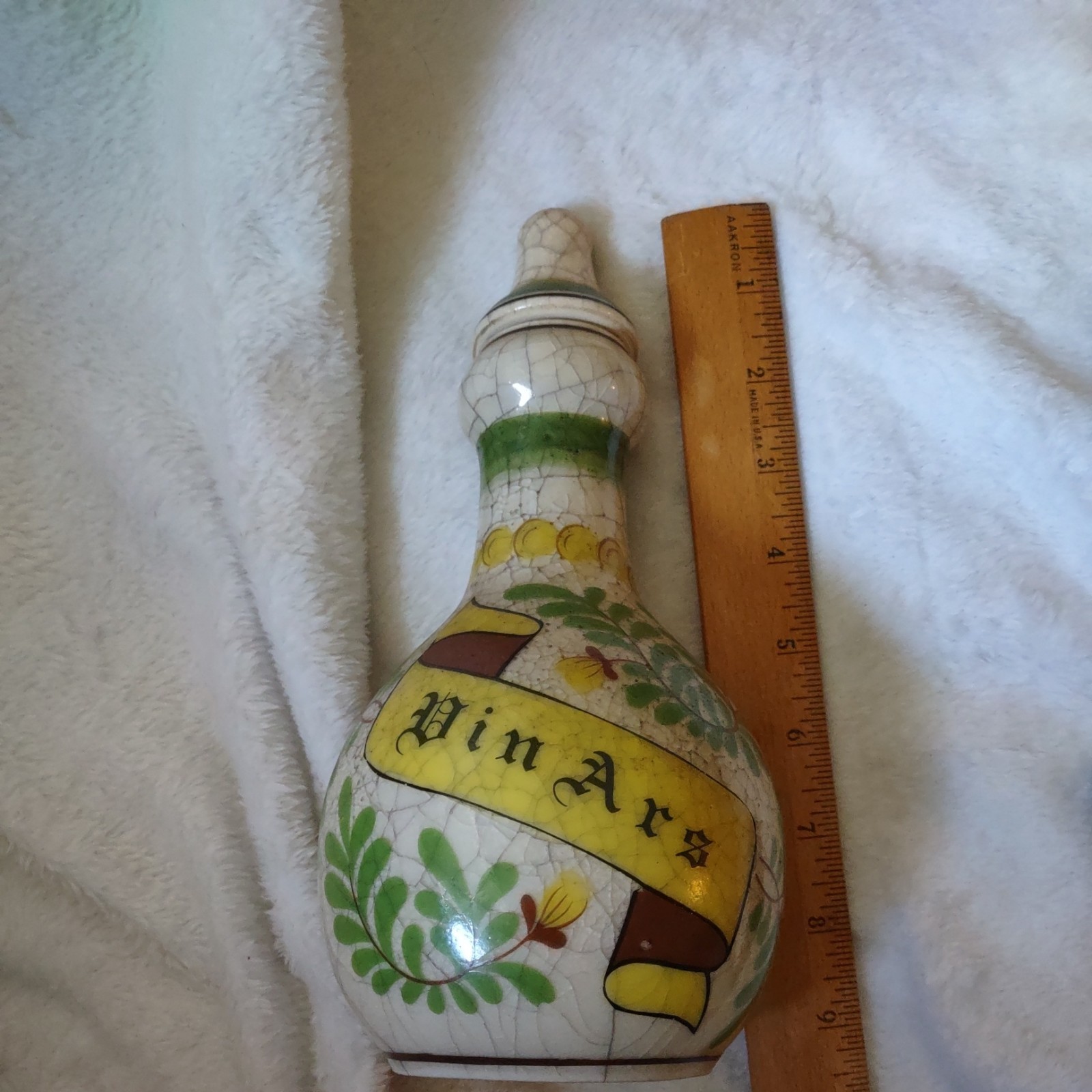 Vintage German Dinars Medicinal Bottle Natural Crackle