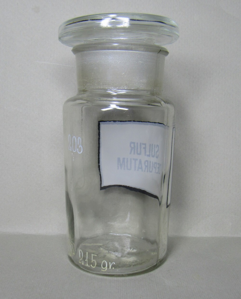 Vintage Medical Science Glass Bottle,Germany,SULFUR DEPURATUM