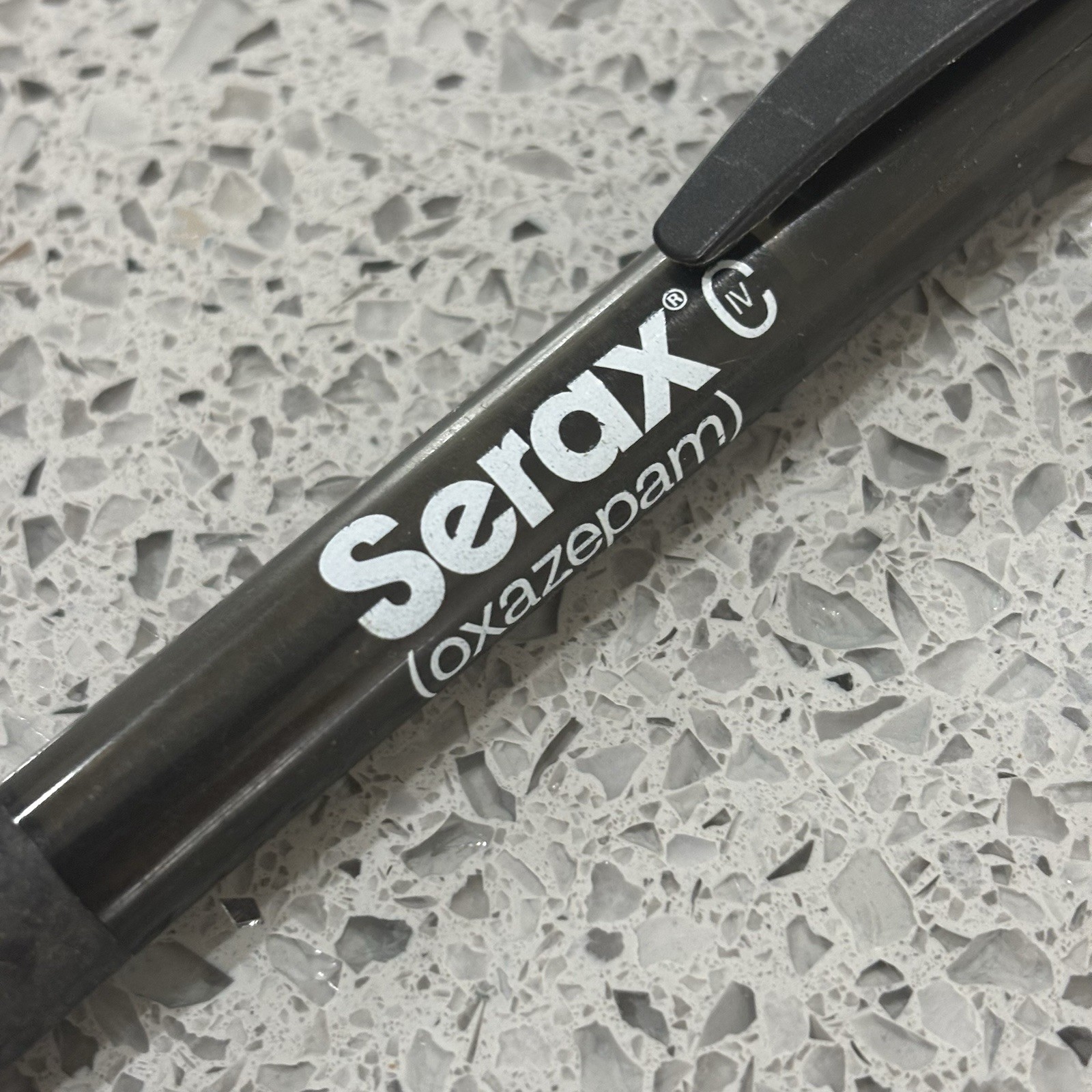 vintage pharmaceutical Ink Pen Serax Oxazepam Black