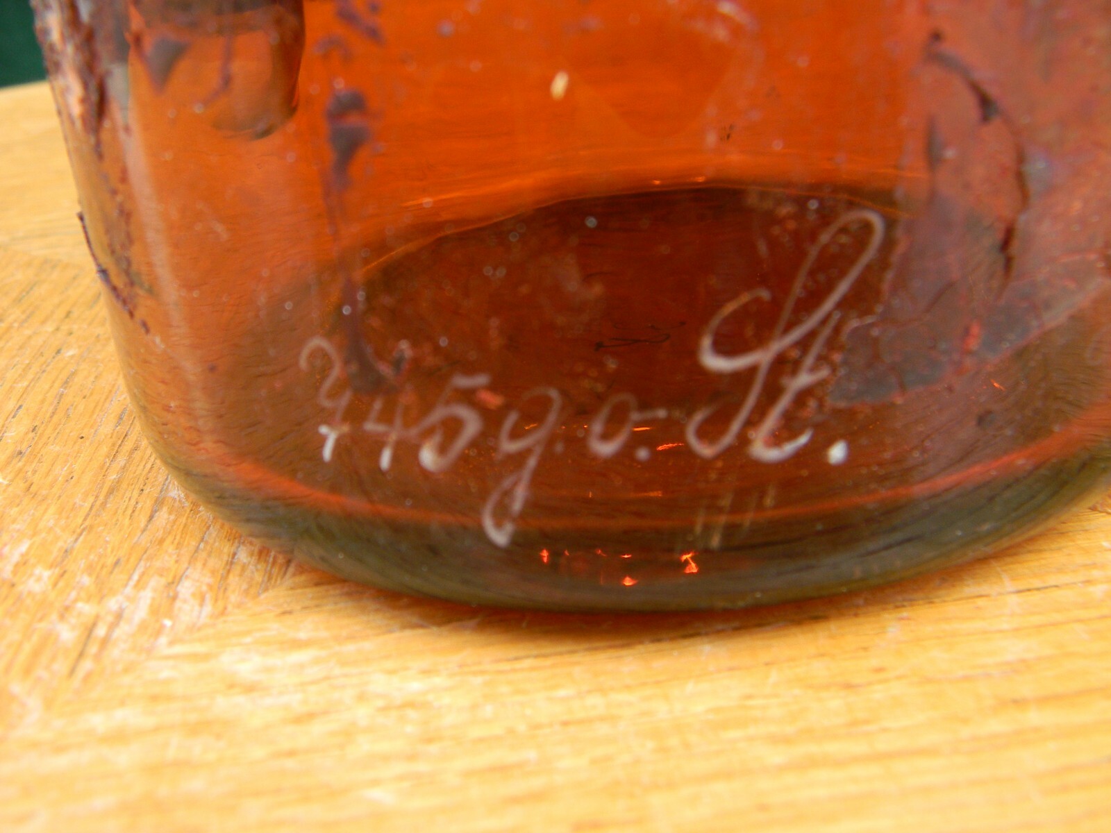 Pharmacy Glass Apothecary Bottle Antique Fruct Amomi Pepper