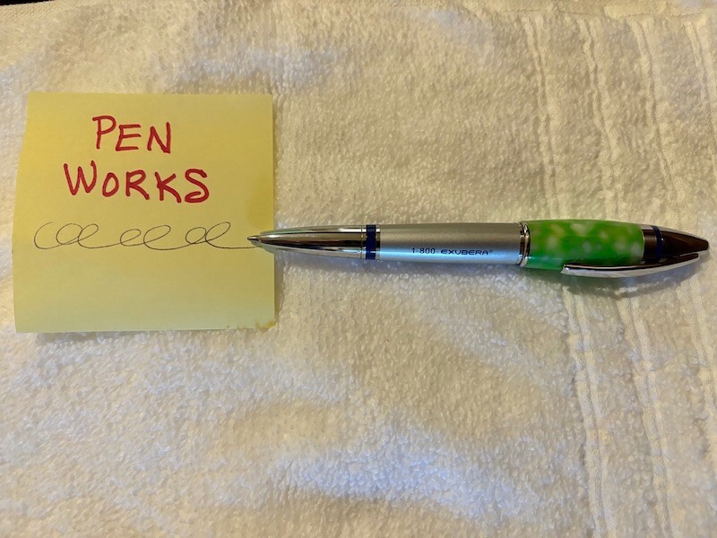 EXCEEDINGLY RARE VINTAGE “CELEBREX” PFIZER DRUG PROMO YELLOW/GREEN MARBLED PEN
