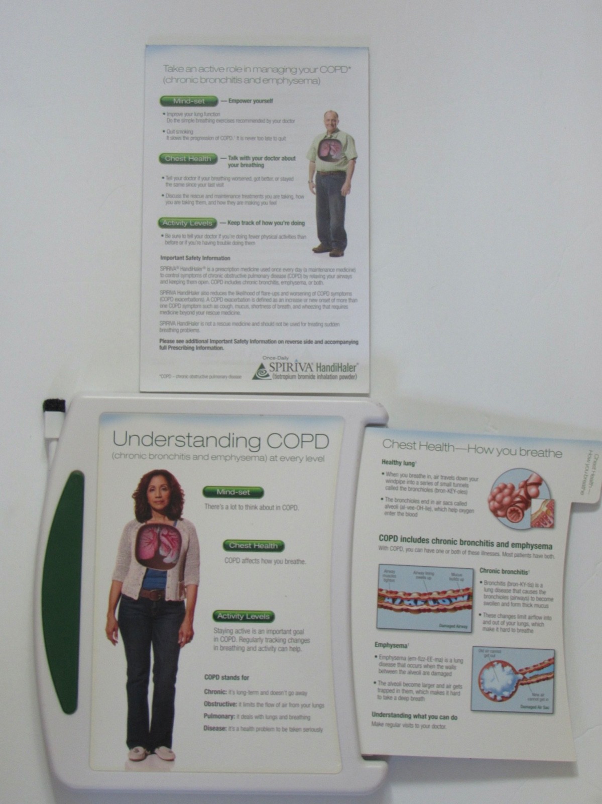 Spiriva COPD Medical Office Display Teaching Aid Drug Rep Pharmaceutical Promo