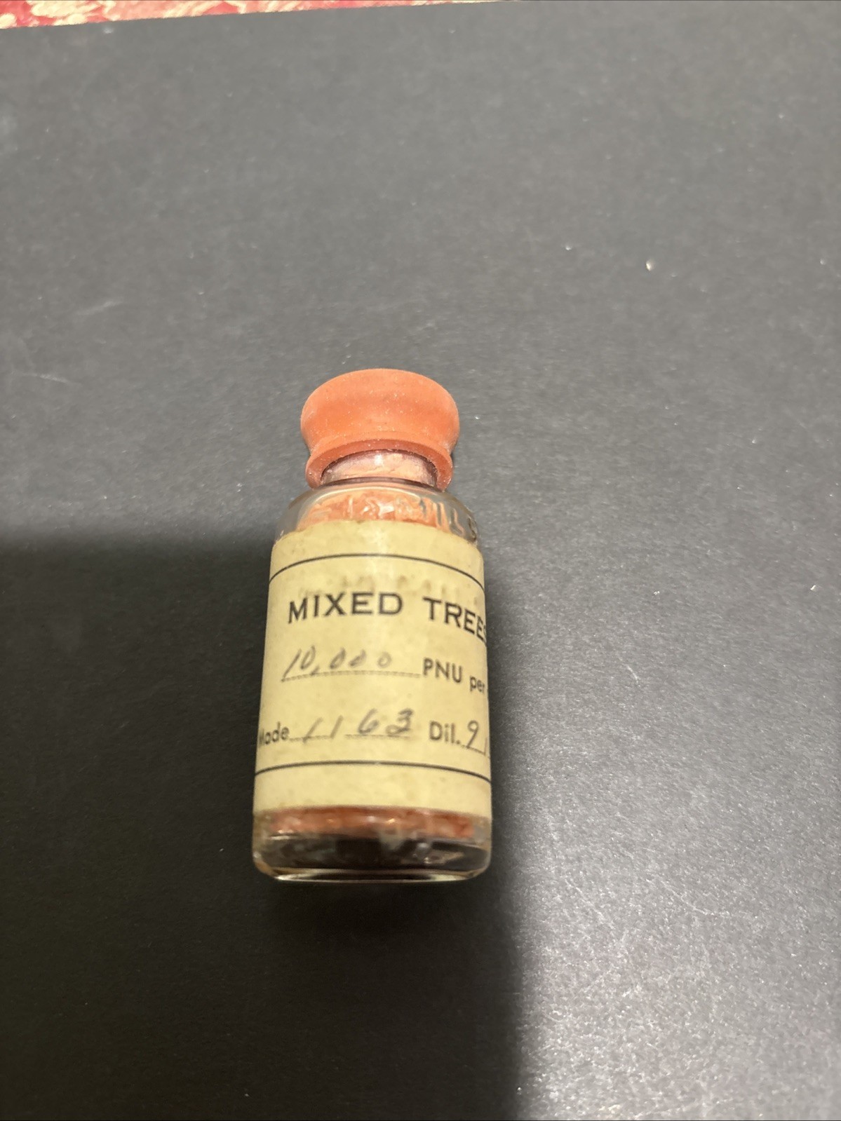 VTG 1960s Allergy Testing Vials with Rubber Stoppers-Bath Salts inside? Set of 9
