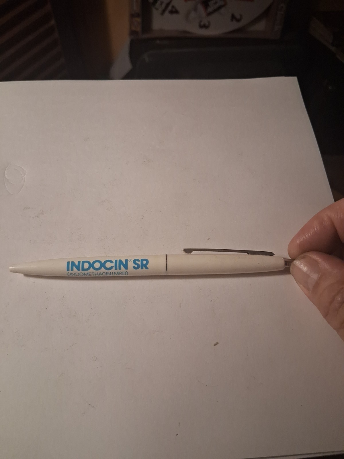 INDOCIN SR Pharma Drug Rep Advertisement Ballpoint Pen Ink Does Not Work