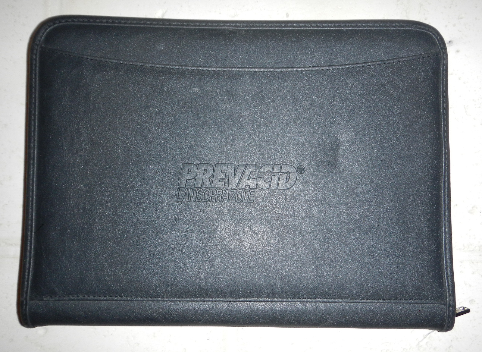 Prevacid Lansoprazole Drugs Pharmaceutical Logo Leeds Leather Padfolio Notebook