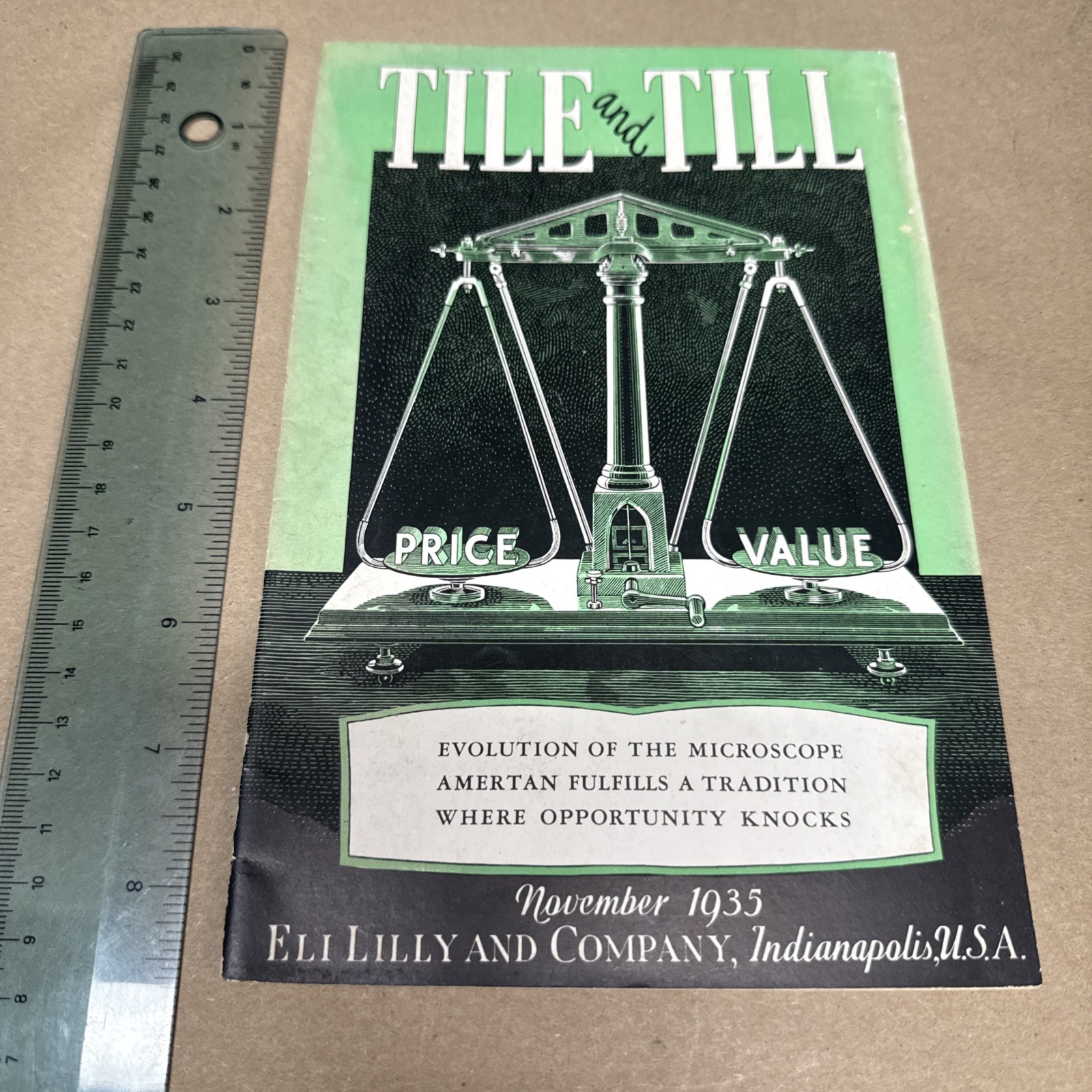 Tile And Till Magazine Eli Lilly And Company November 1935 Indianapolis Indiana