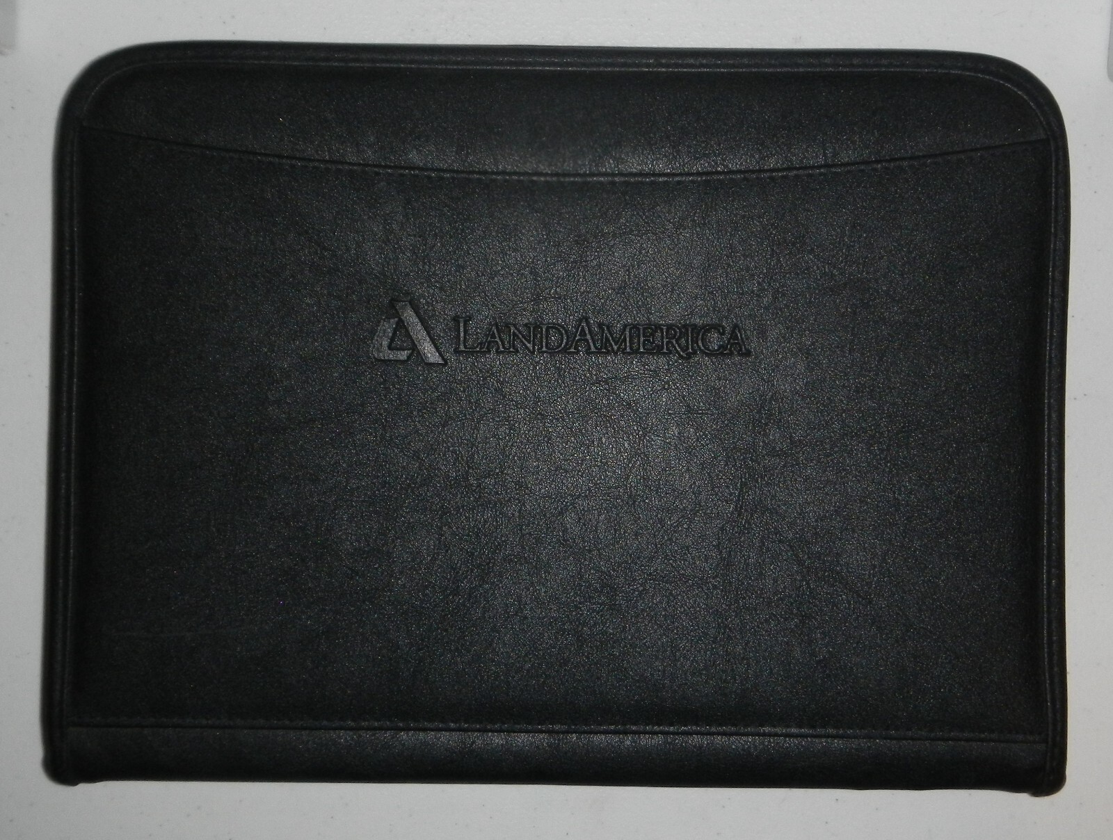 LandAmerica Financial Group Company Logo Leeds Leather Padfolio Notebook