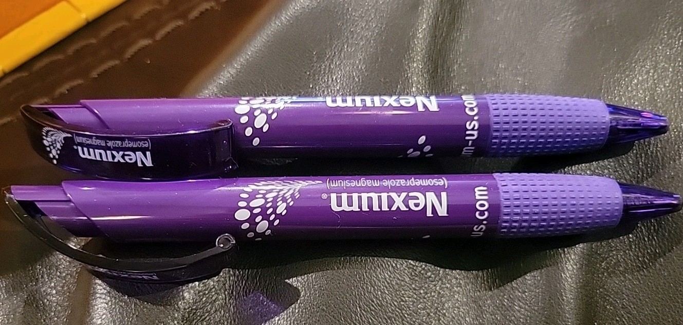 Drug Rep NEXIUM Collectible Pens x 2 RARE A4