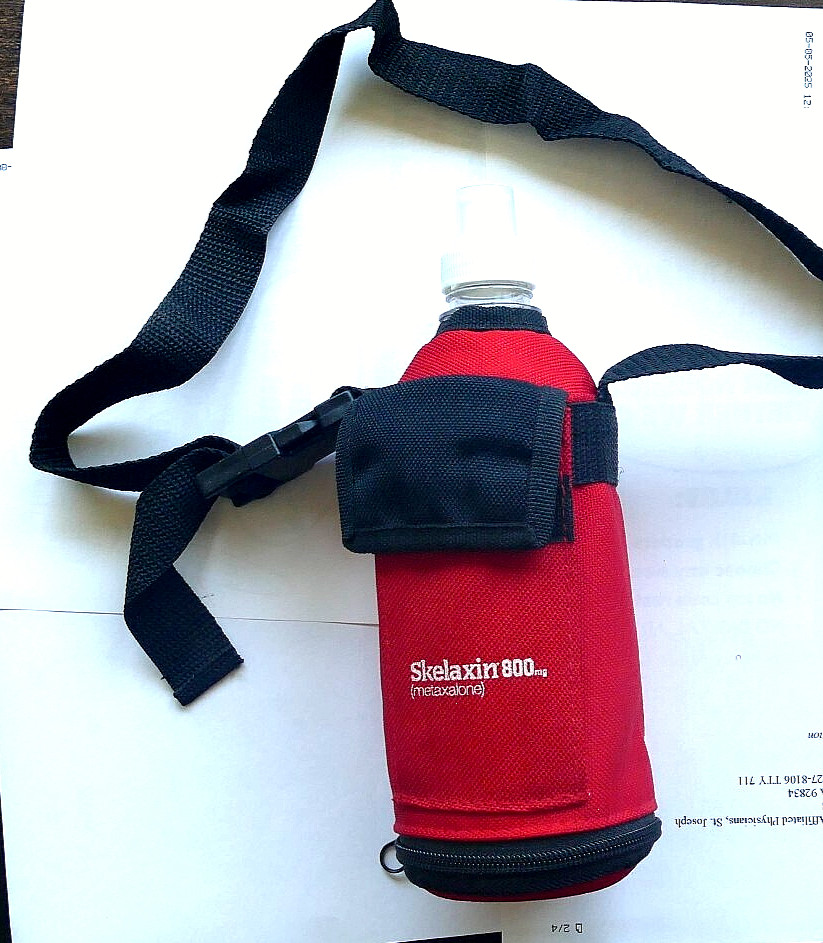 SKELAXIN Covered Water Bottle NEW PHARMA DRUG REP ADVERTISING Carry Strap SALE