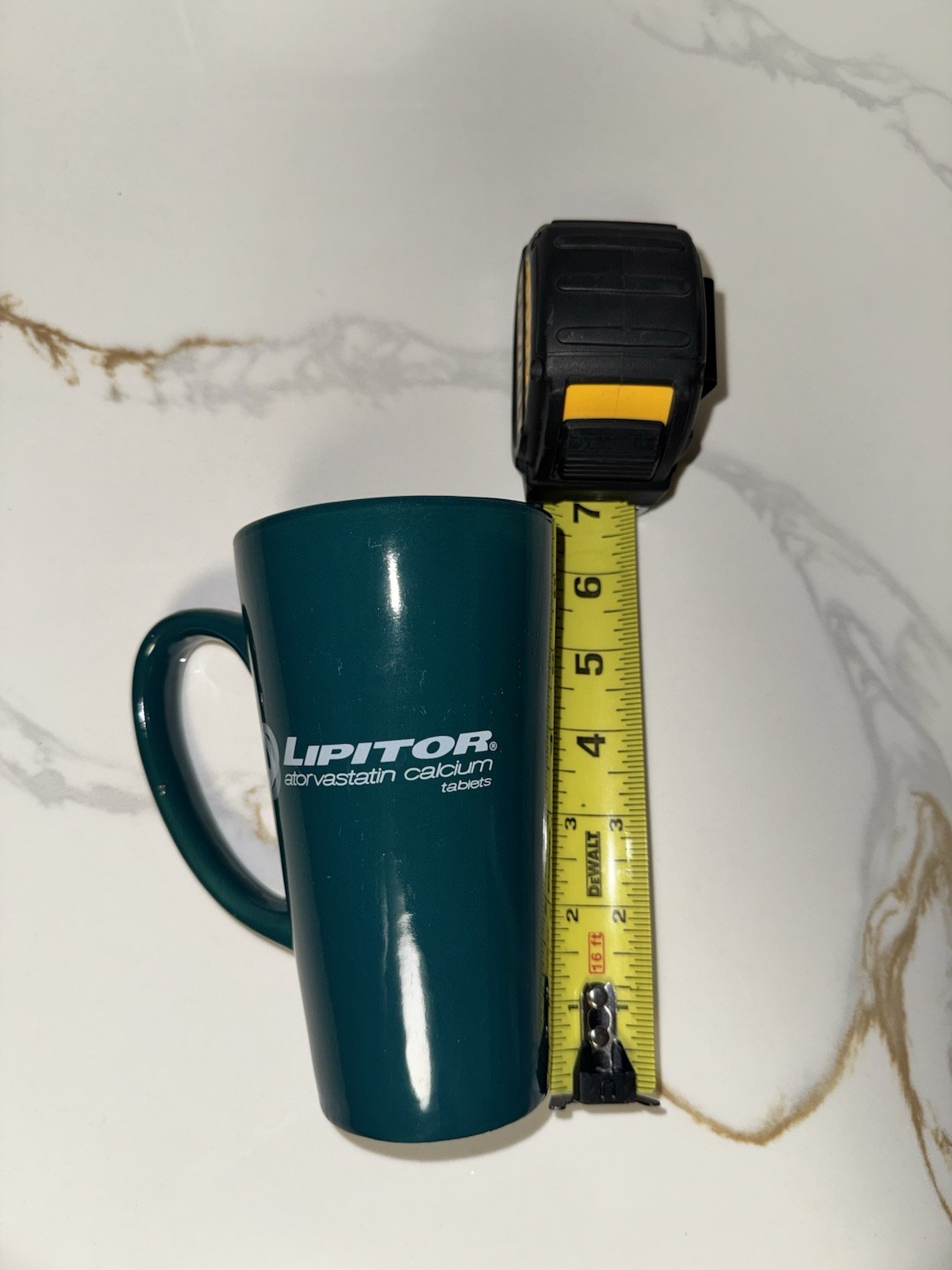 Lipitor Atorvastatin Promotional Teal Coffee Mug Cup