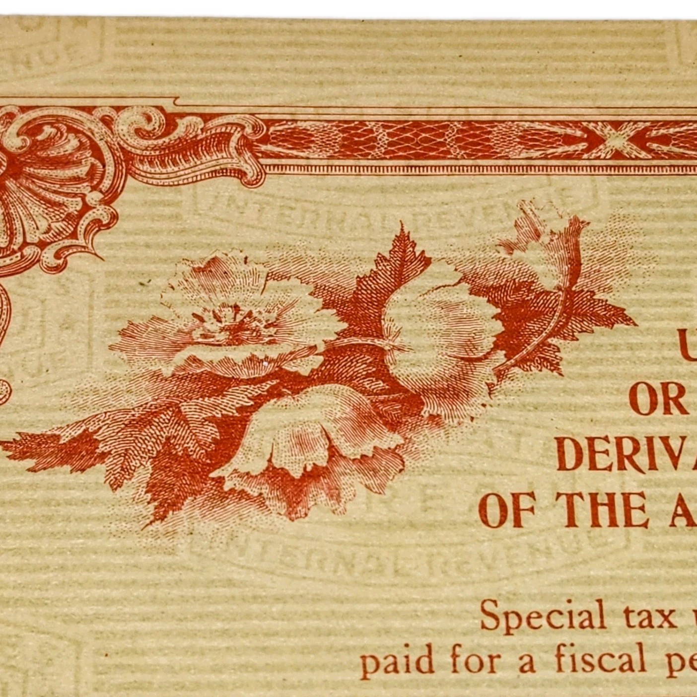 Vintage 1944 U.S. Treasury Narcotics Order Form Opium Coca Leaves Duplicate