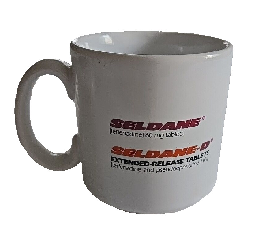 Seldane Seldane-D Pharma Drug Sales Rep Coffee Mug Advertisement Cup & Warmer