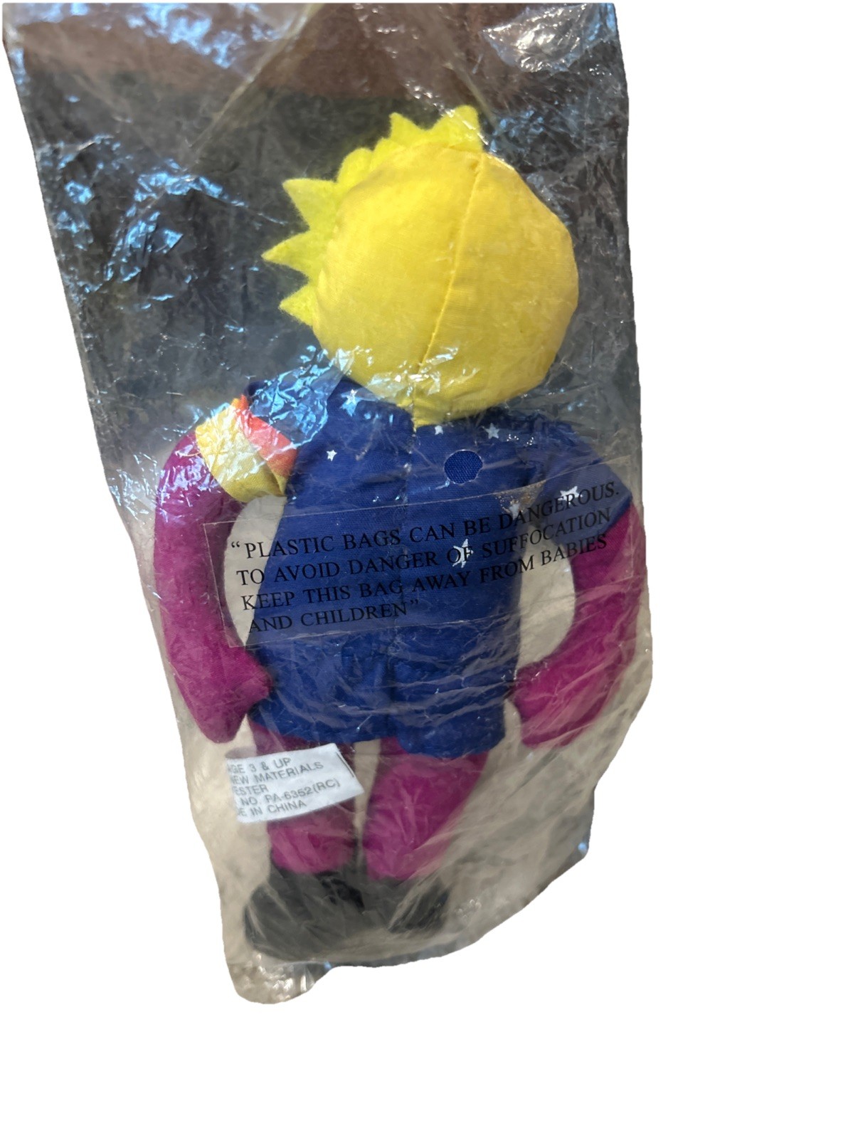 Rare TUSSI-12 Plush Doll Sun Head Drug Rep Pharmaceutical New Old Stock Promo