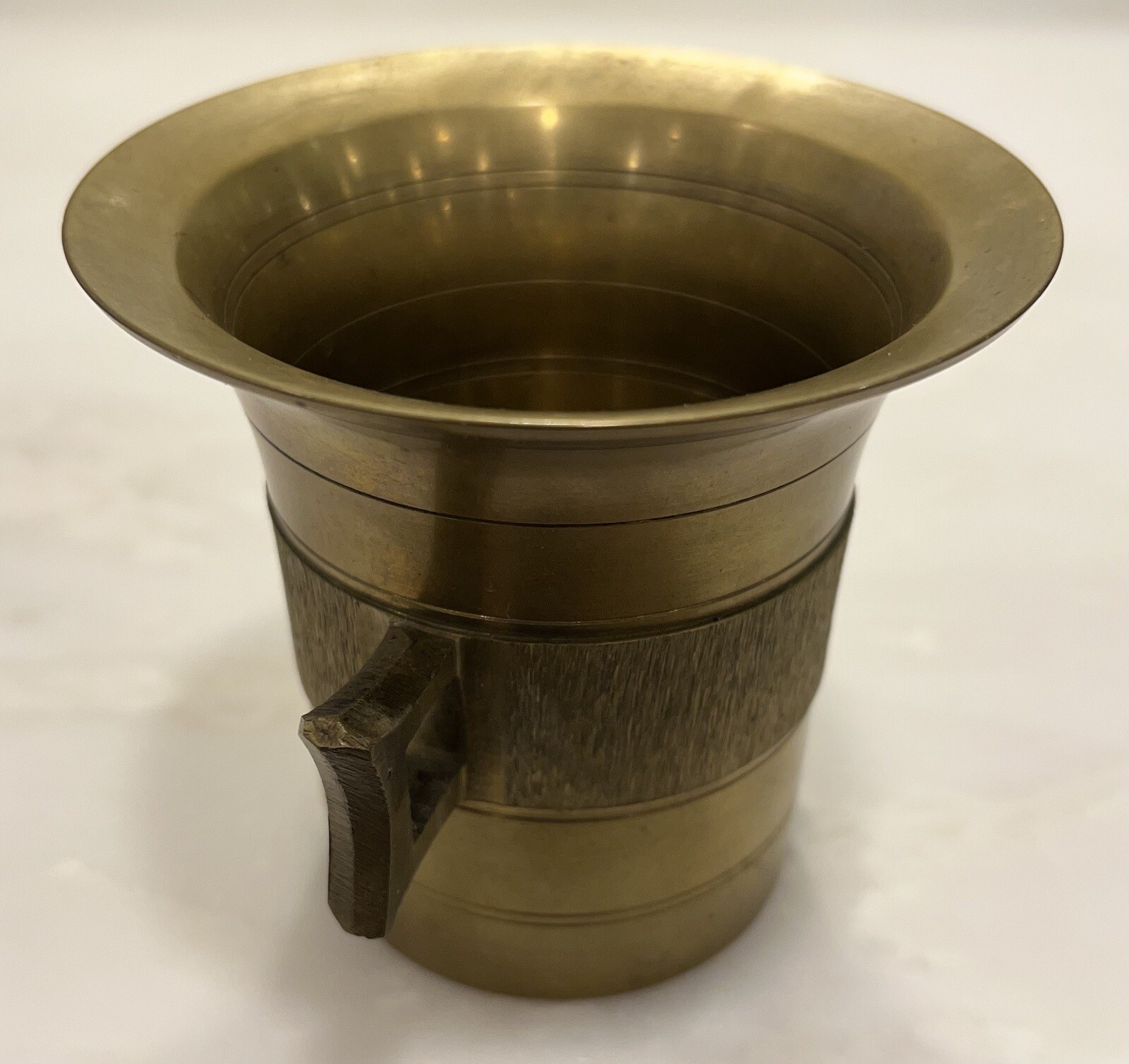 Brass Mortar & Pestle Vintage Rx Apothecary Grinder Pill Crusher Herbs LARGE #4