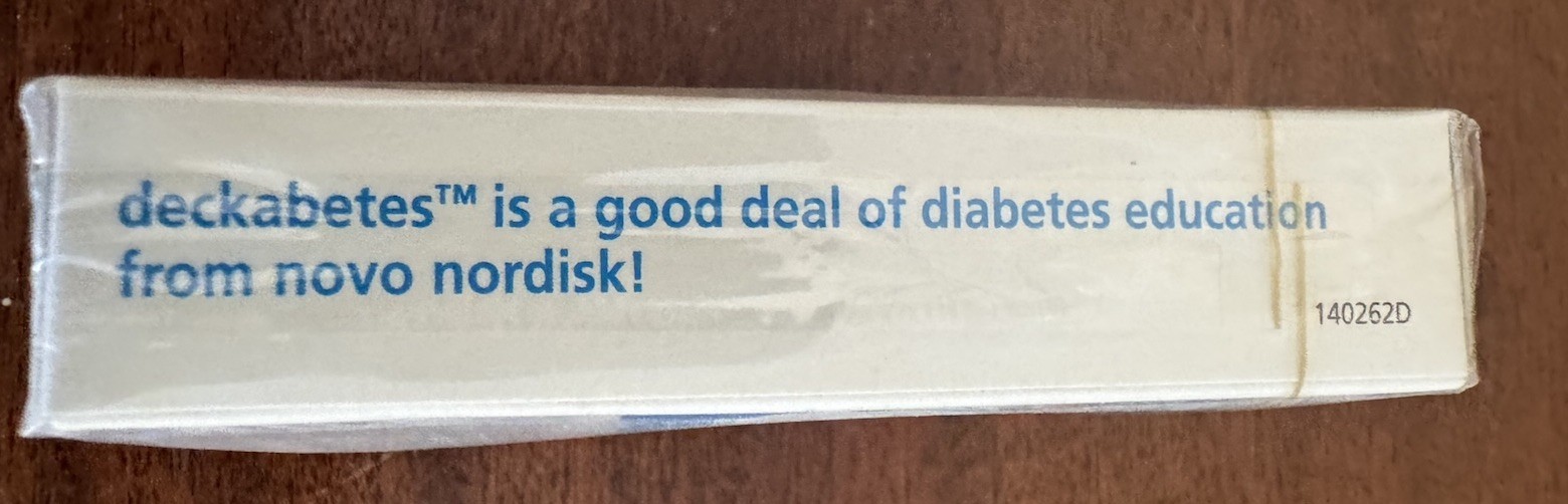 Novo Nordisk Deckabetes Diabetes Education Playing Cards Sealed Promo Deck 2010