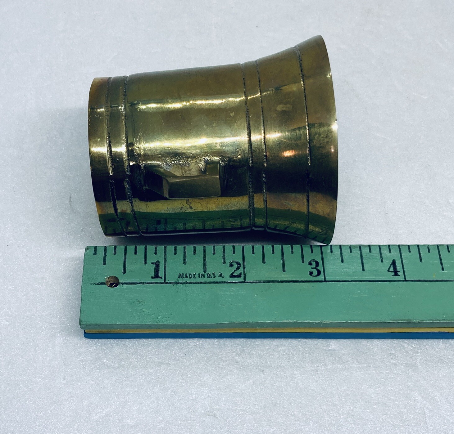 Antique 1940s Brass Mortar & Pestle Pharmacy Drug Store Apothecary Medicine 36