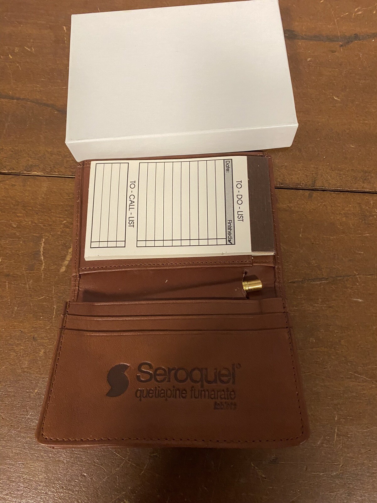 Seroquel Wallet Business Card Holder Notepad & Pen MIB