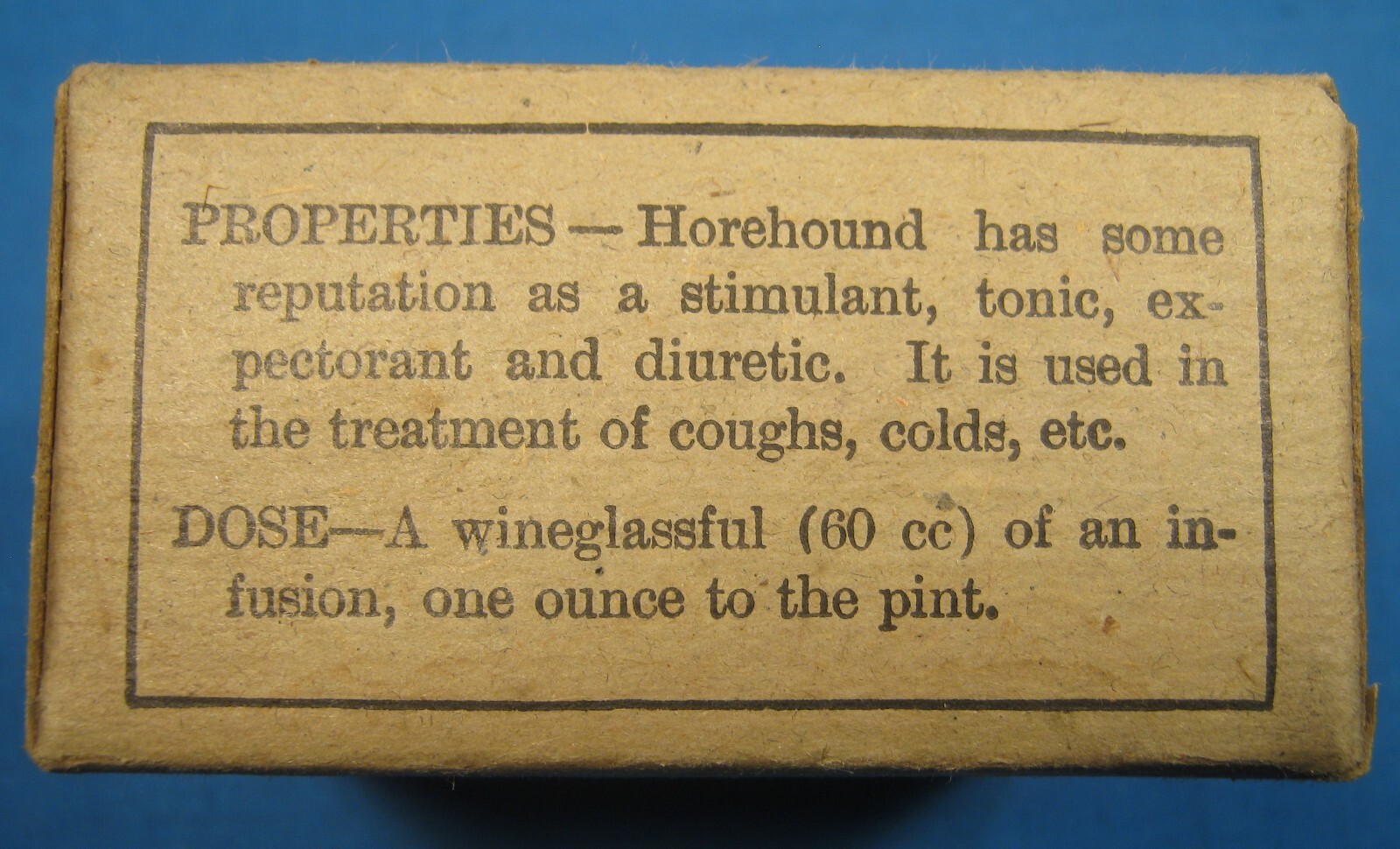 VINTAGE PARKE-DAVIS HOREHOUND PAPER PACKAGE FREE SHIPPING EE
