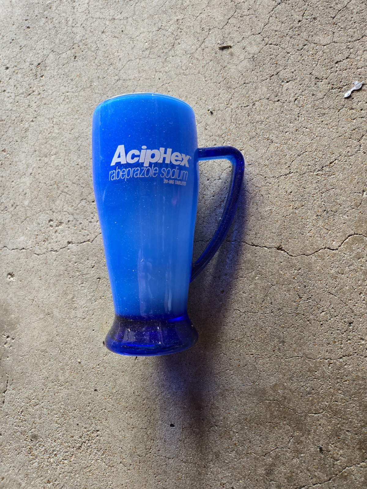 AcipHex Pharmaceutical Sales Rep Promotional Cobalt Blue Plastic Cup Mug 14 OZ