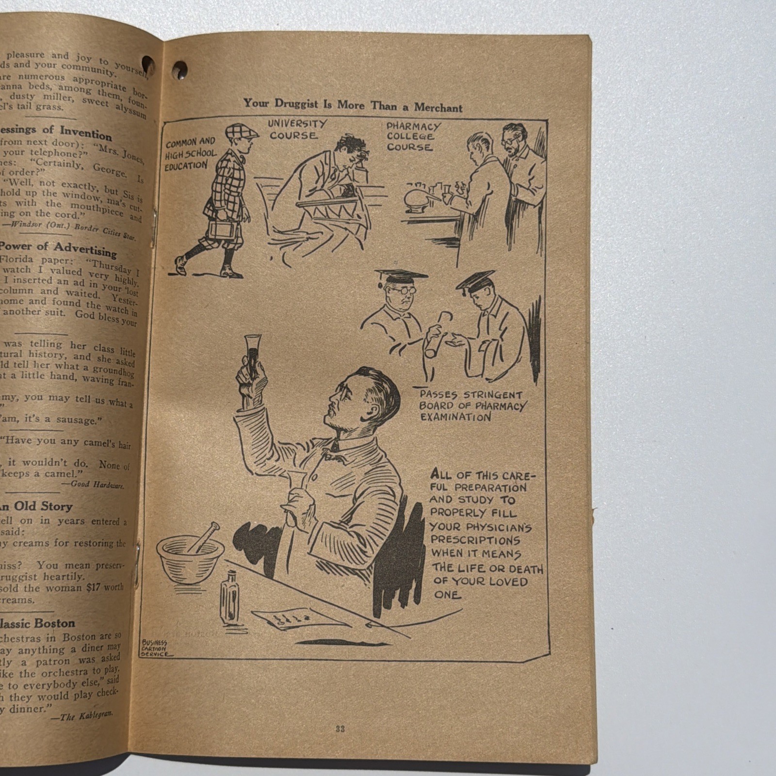 1933 NARD ALMANAC National Association Retail Druggists Pharmacist Pharmacy