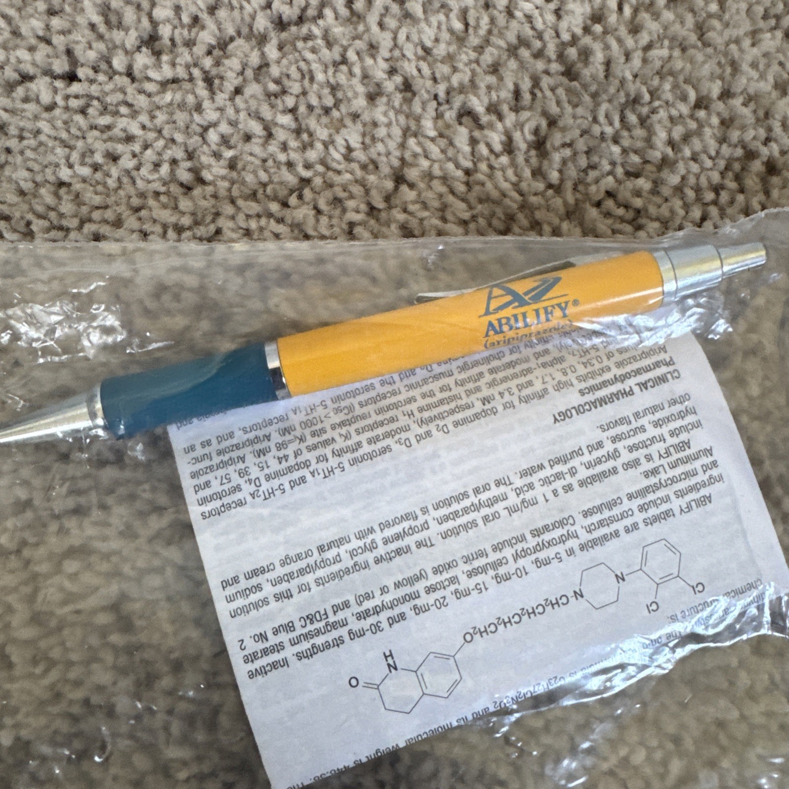 Drug Rep ABILIFY Collectible Metal Pen RARE – New