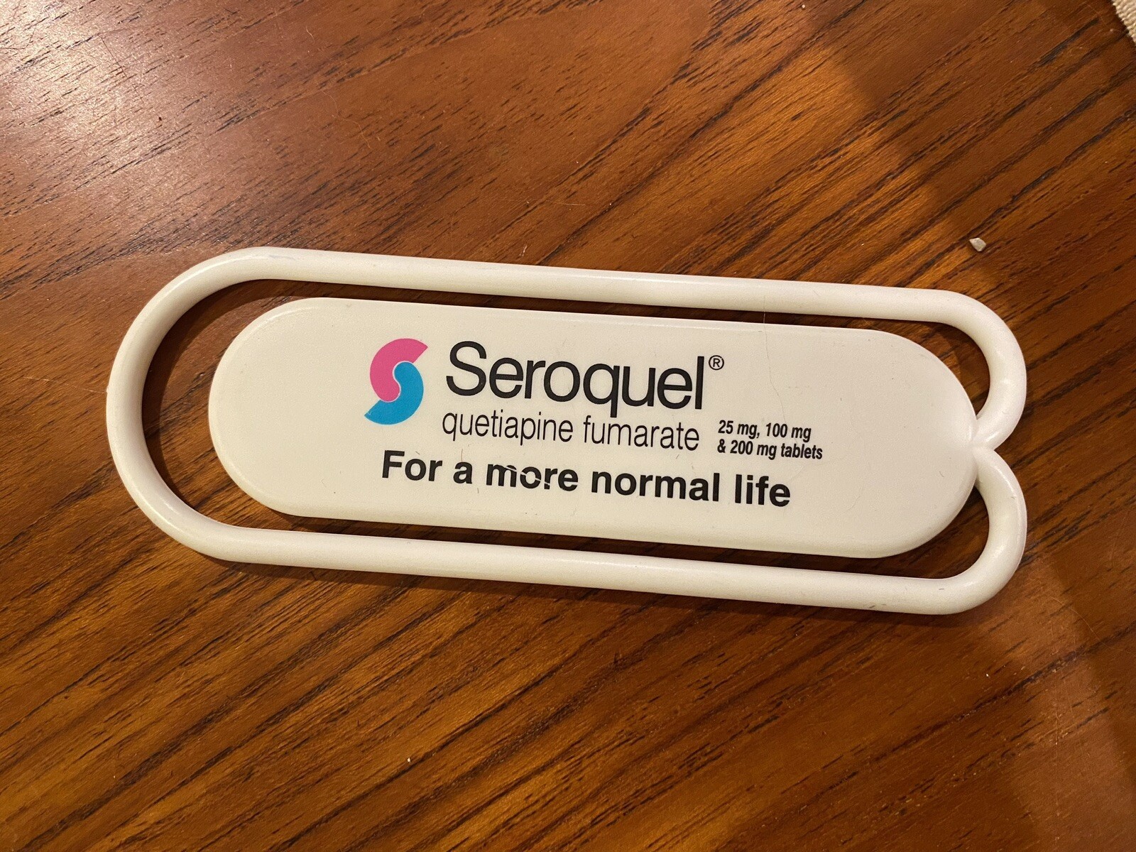 SEROQUEL Extra Large Paper Clip!!! *RARE* 5” Long