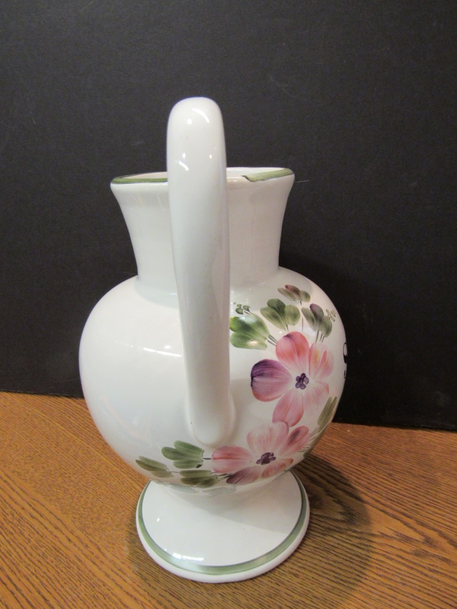 RARE WESTERN GERMANY AH HANDGEMALT “SIRUP” WHITE WITH FLOWERS CERAMI (EZS001268)